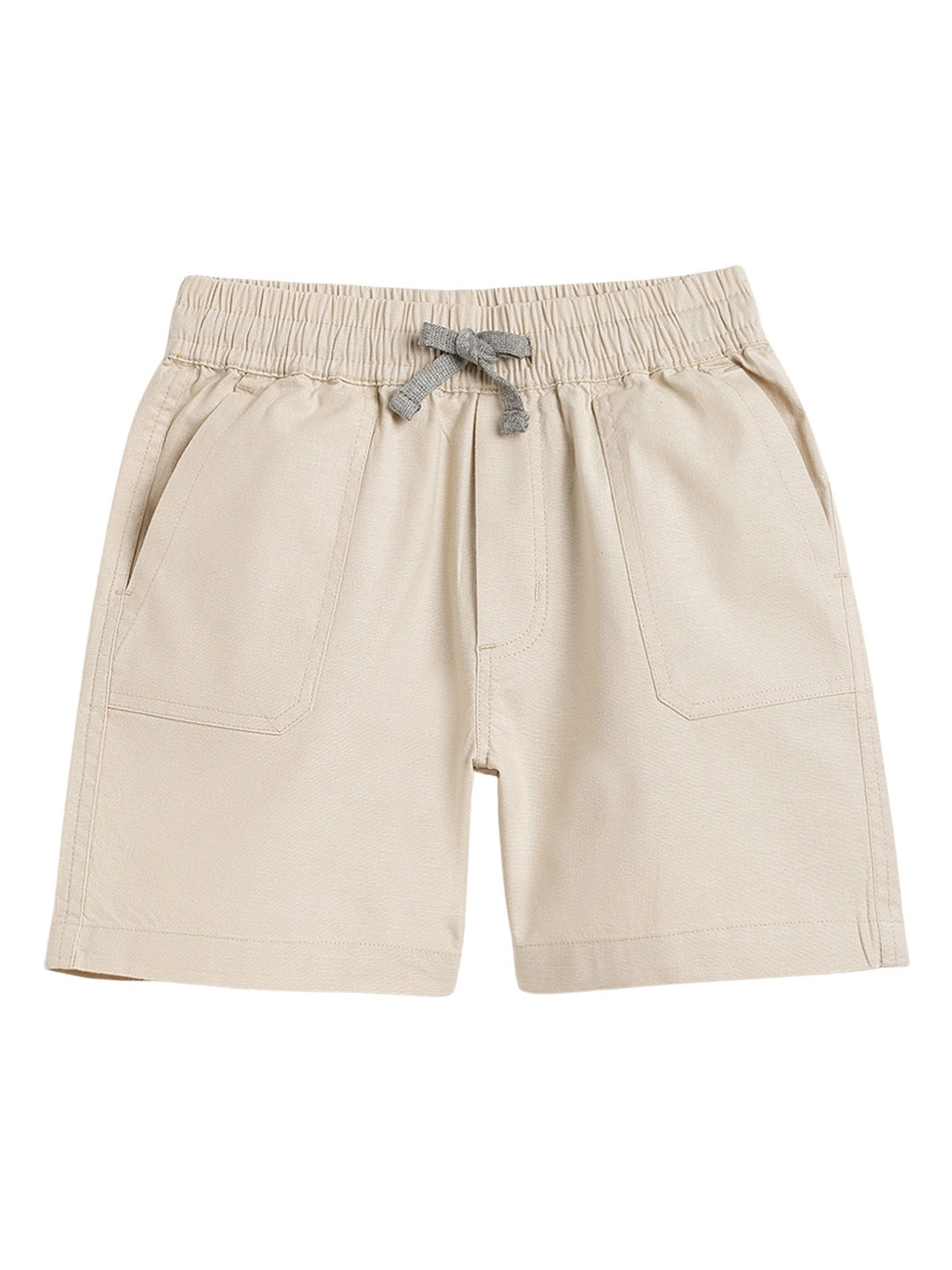 

Campana Boys Mid Rise Above Knee Length Shorts, Beige