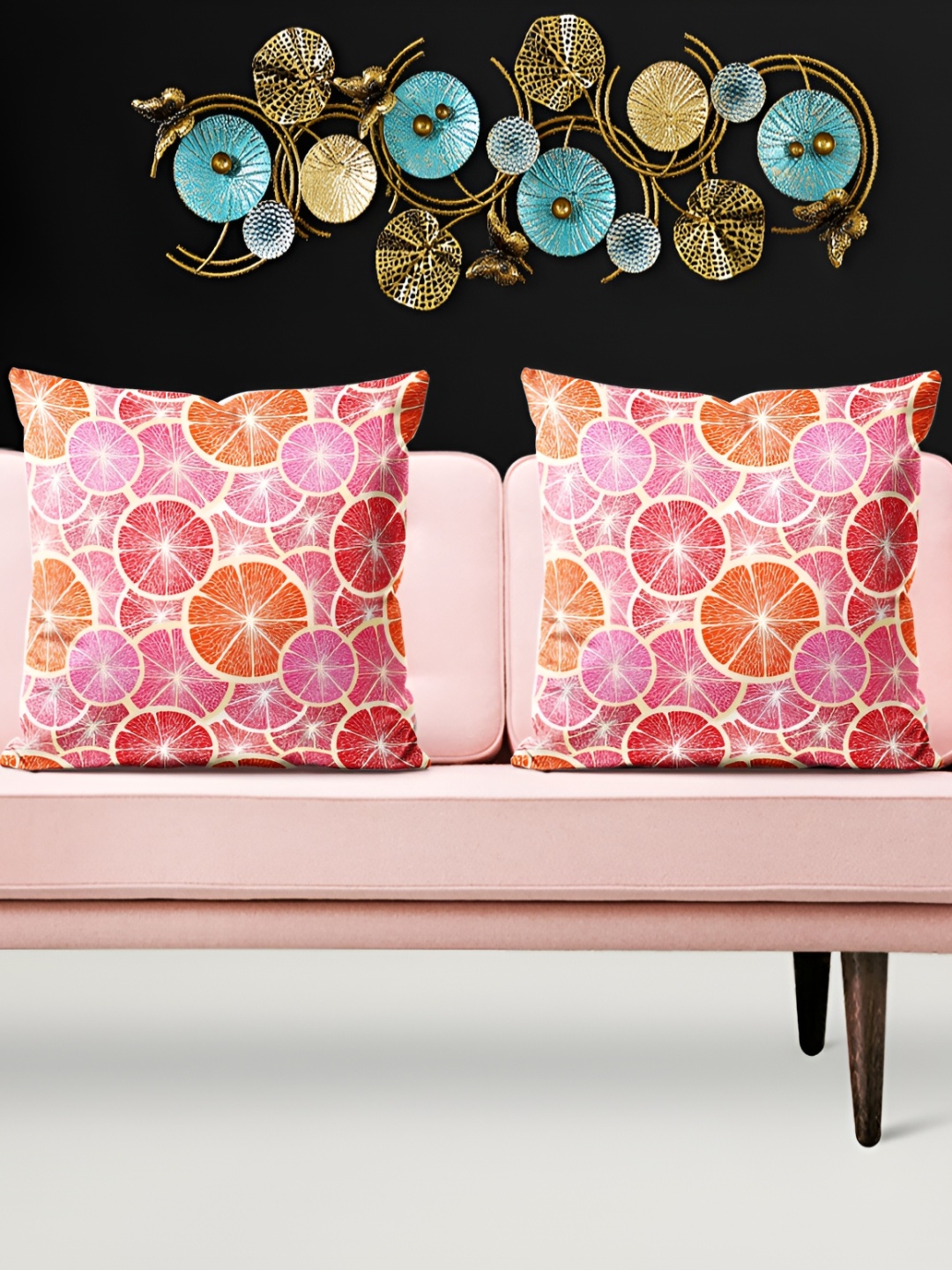 

ArtzFolio Pink 5 Pieces Printed Square Cushion Covers