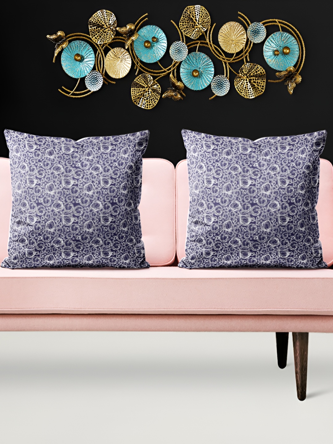 

ArtzFolio Blue 5 Pieces Printed Square Cushion Covers