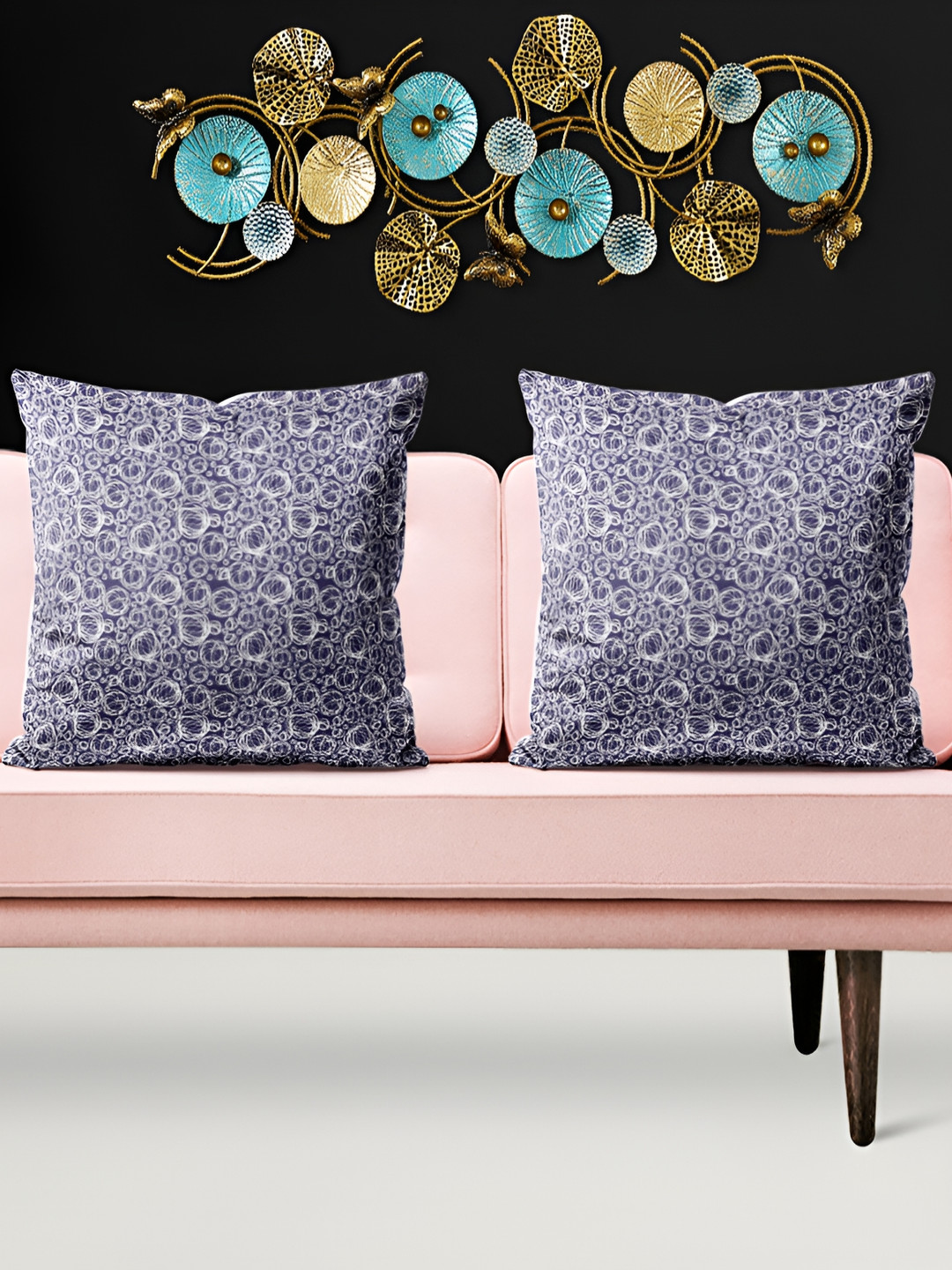 

ArtzFolio Blue & White 5 Pieces Abstract Printed Square Cushion Covers