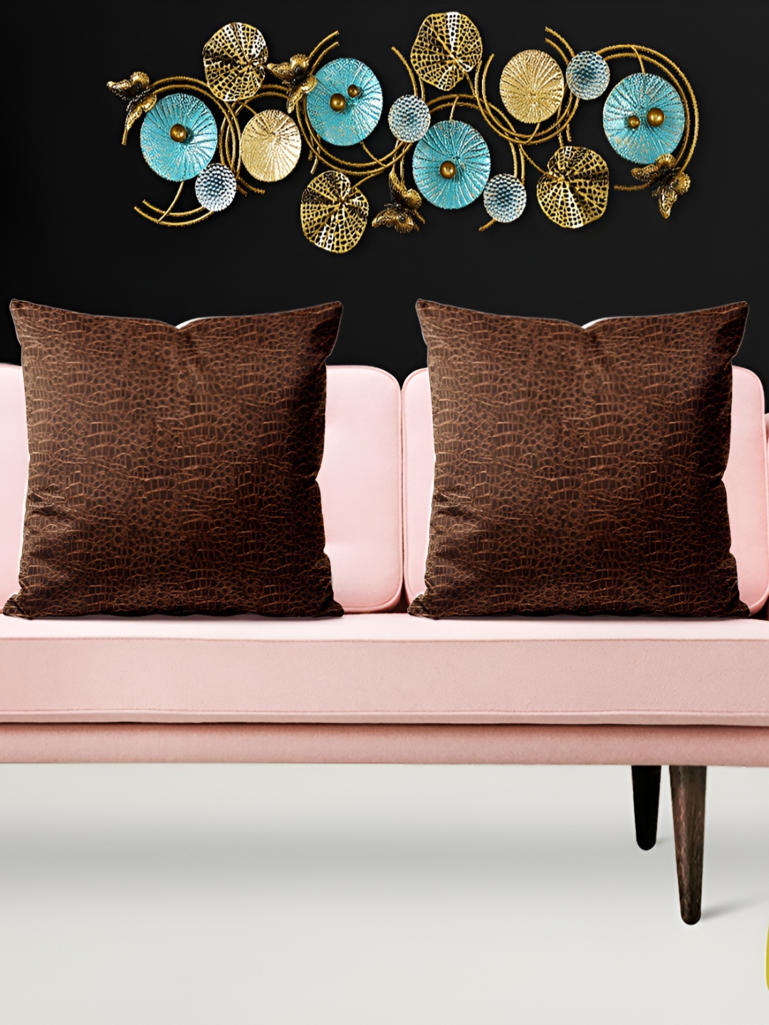 

ArtzFolio Coffee Brown 5 Pieces Square Cushion Covers
