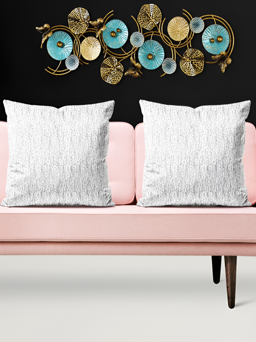 

ArtzFolio White & Grey 5 Pcs Abstract Square Cushion Covers