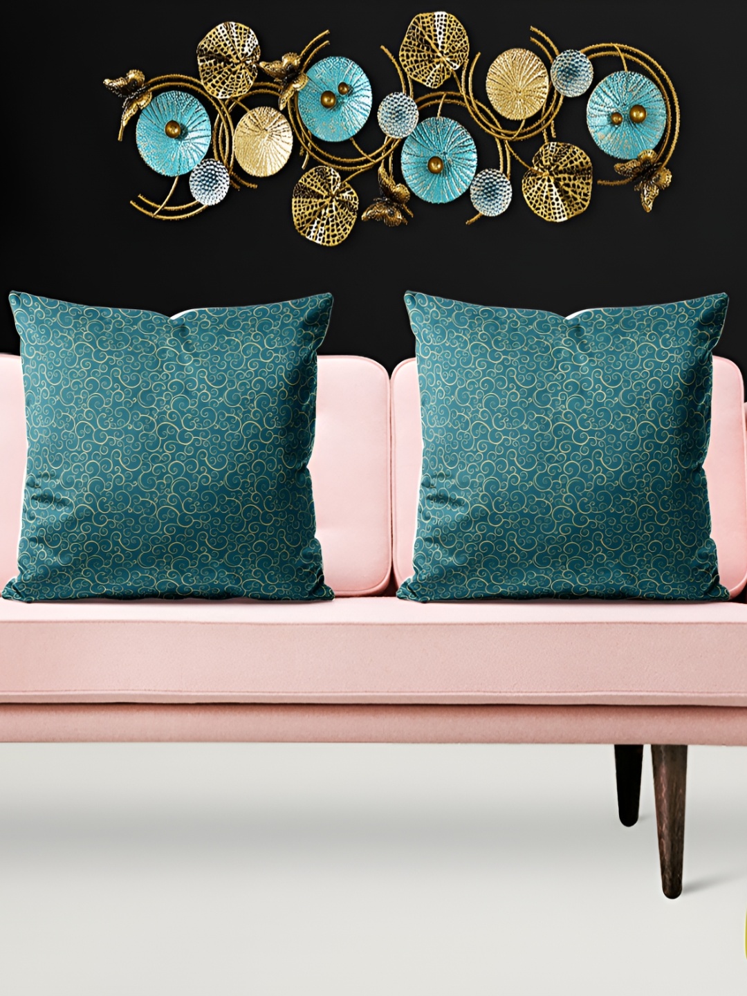 

ArtzFolio Green 5 Pieces Printed Square Cushion Covers