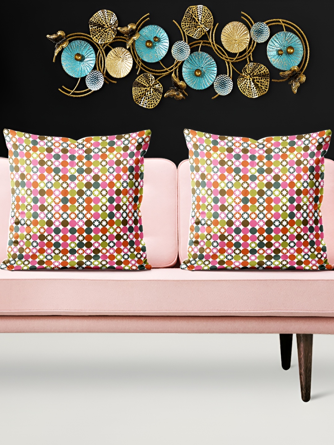 

ArtzFolio White 5 Pieces Abstract Velvet Square Cushion Covers