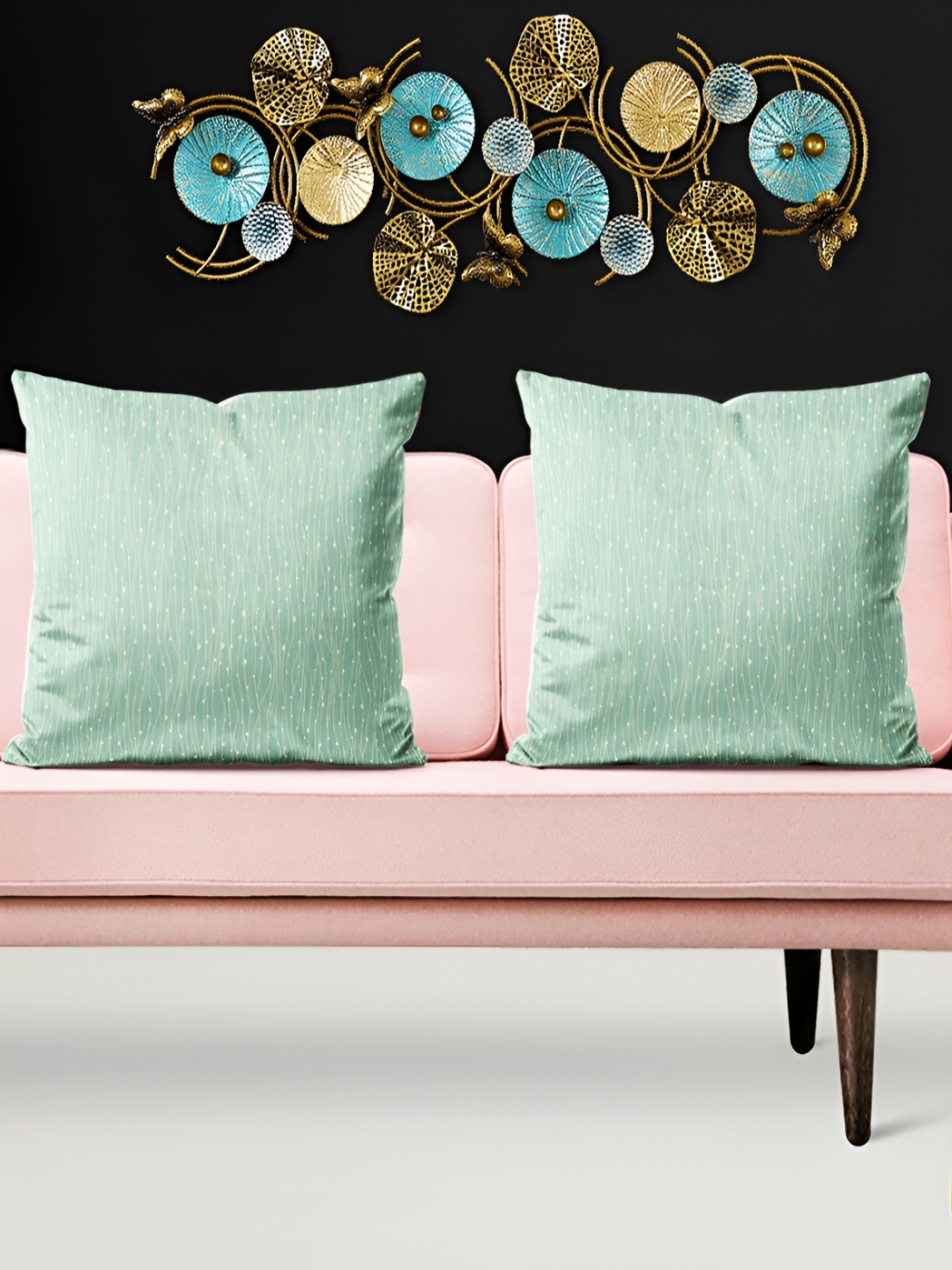 

ArtzFolio Green 5 Pcs Square Cushion Covers