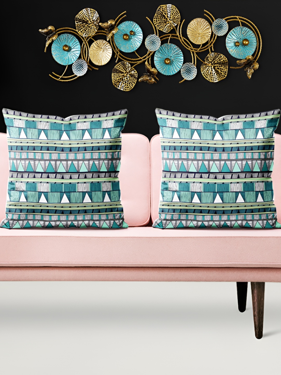 

ArtzFolio Green 5 Pieces Printed Square Cushion Covers