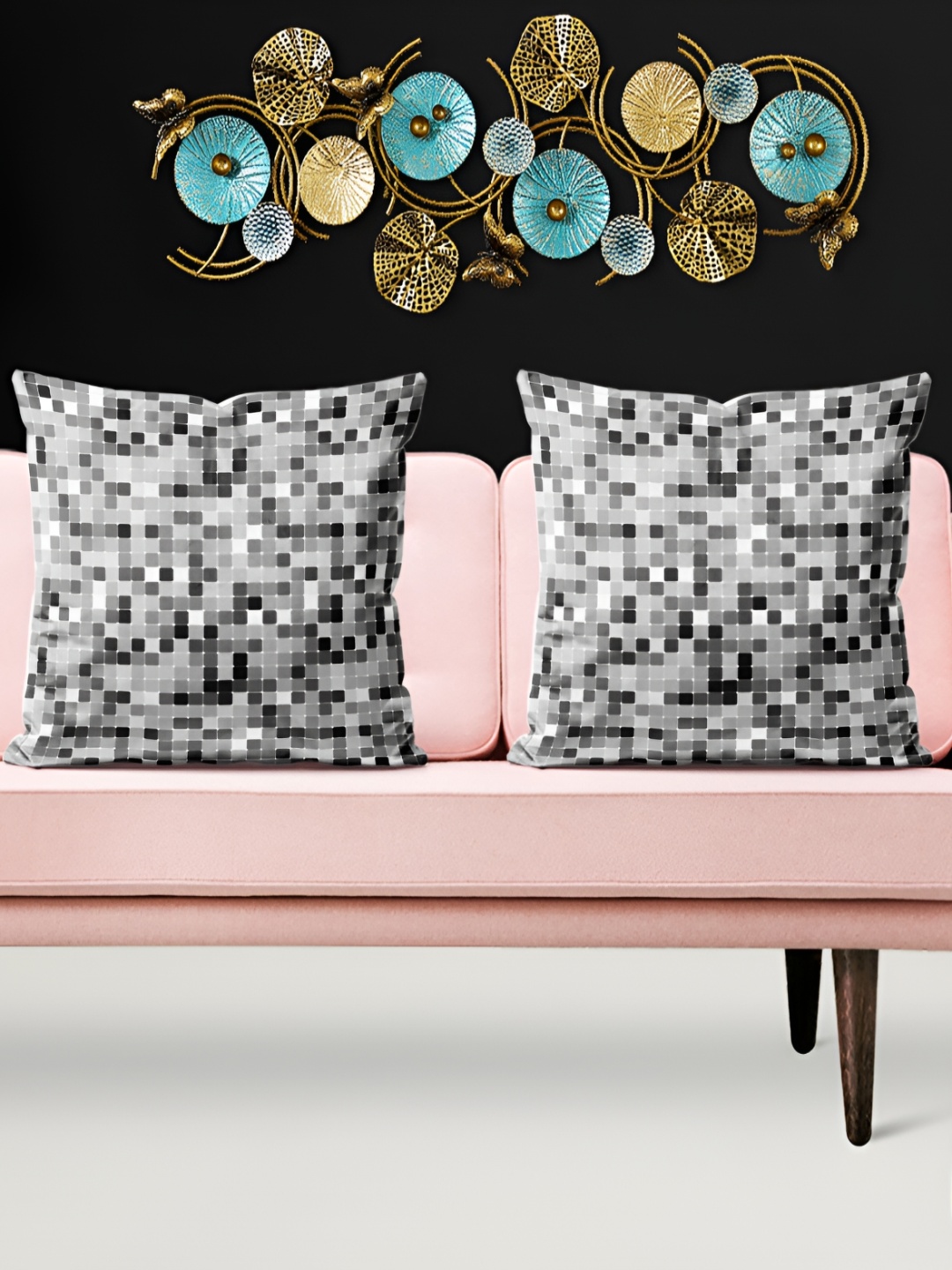 

ArtzFolio Grey 5 Pieces Printed Square Cushion Covers