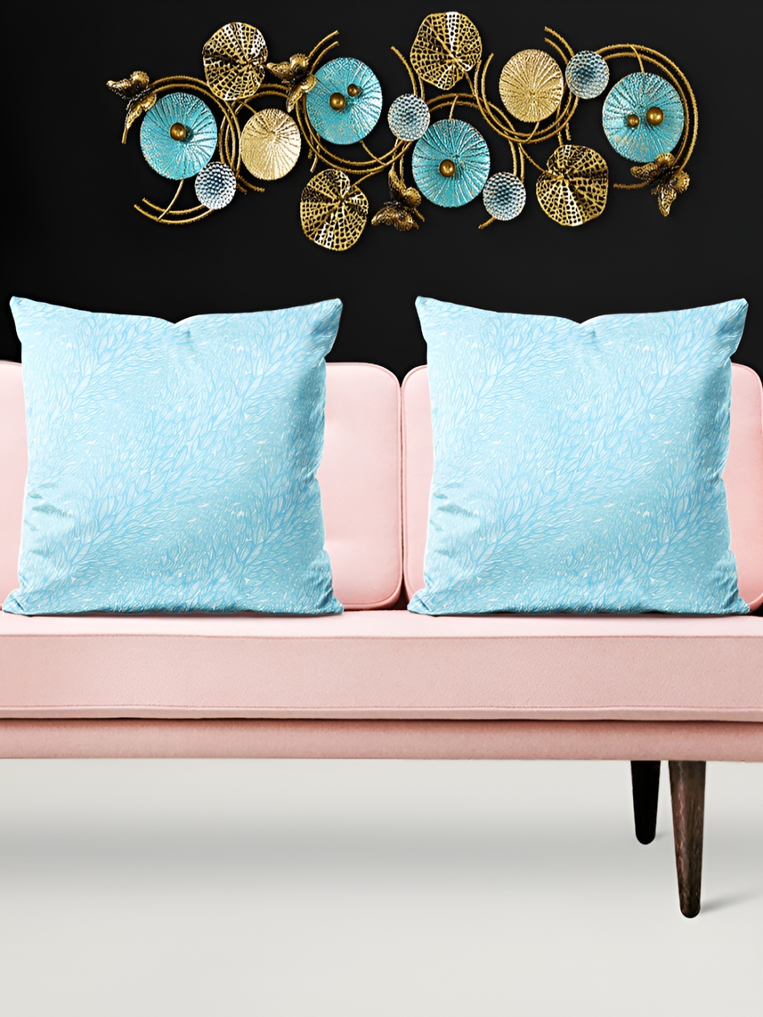 

ArtzFolio Blue 5 Pcs Square Cushion Covers
