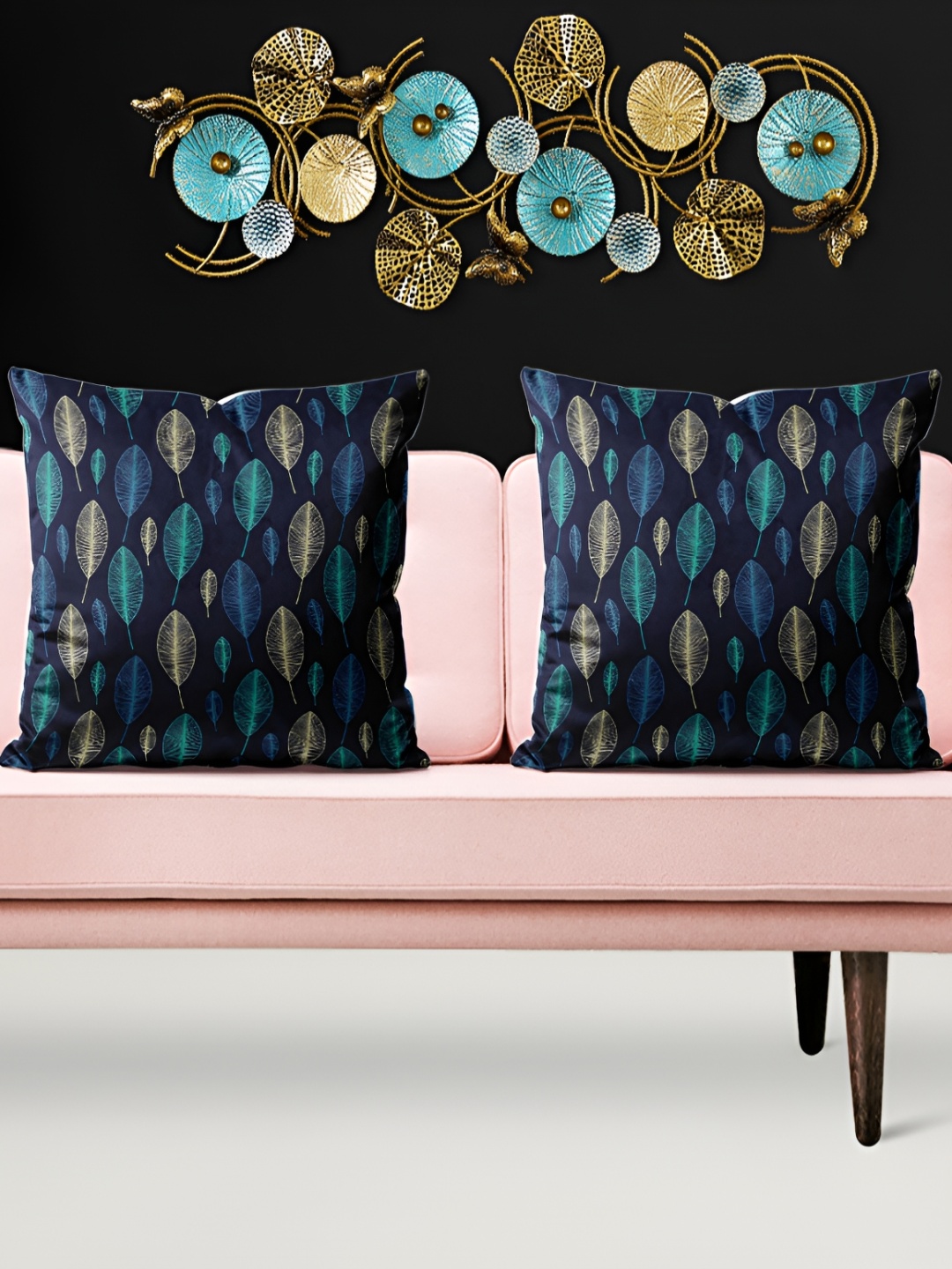 

ArtzFolio Black 5 Pieces Ethnic Motifs Square Cushion Covers