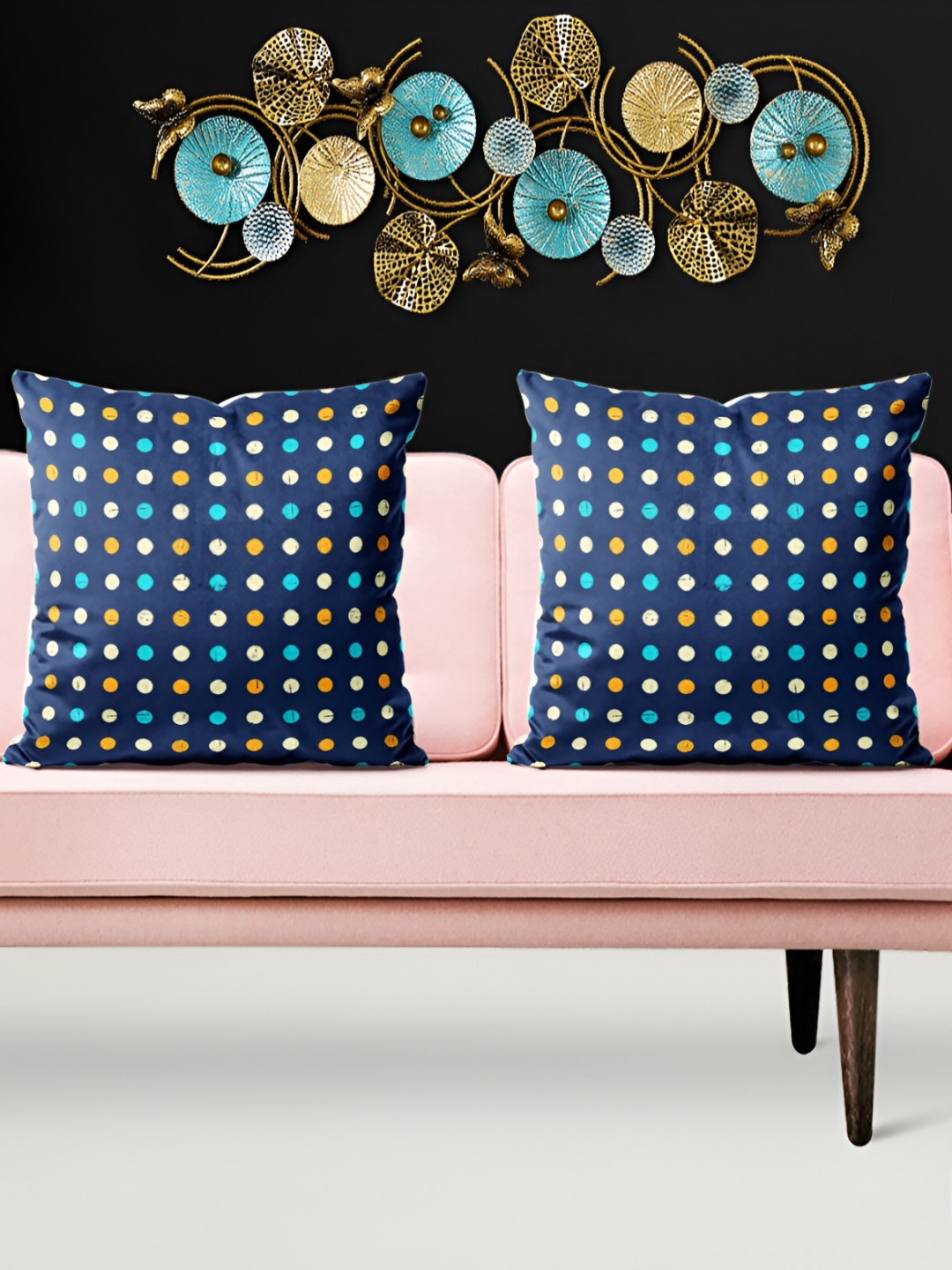 

ArtzFolio Blue & Navy Blue 5 Pieces Square Cushion Covers