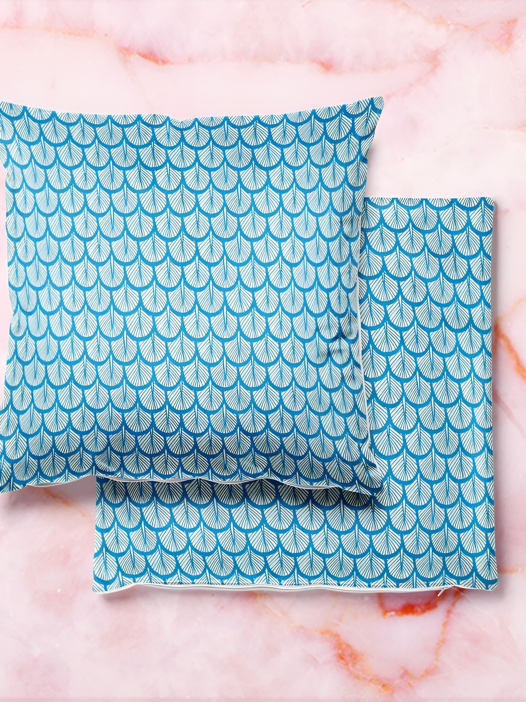 

ArtzFolio Blue 5 Pieces Abstract Square Cushion Covers