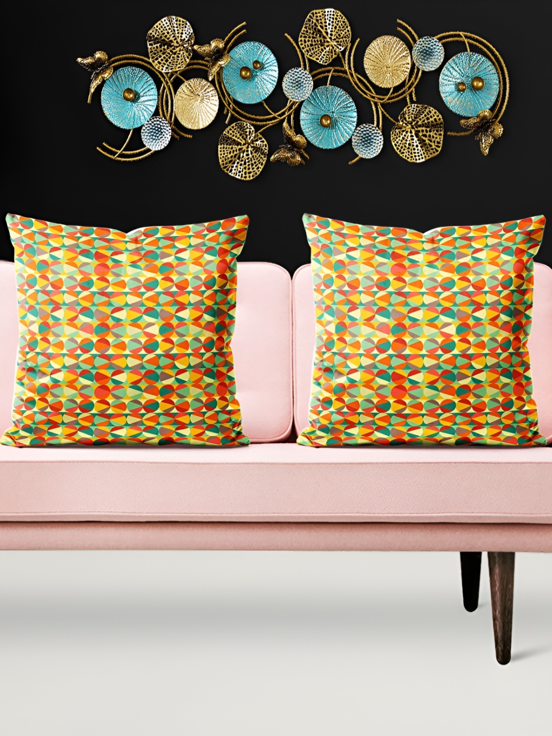 

ArtzFolio Yellow & Green 5 Pieces Square Cushion Covers