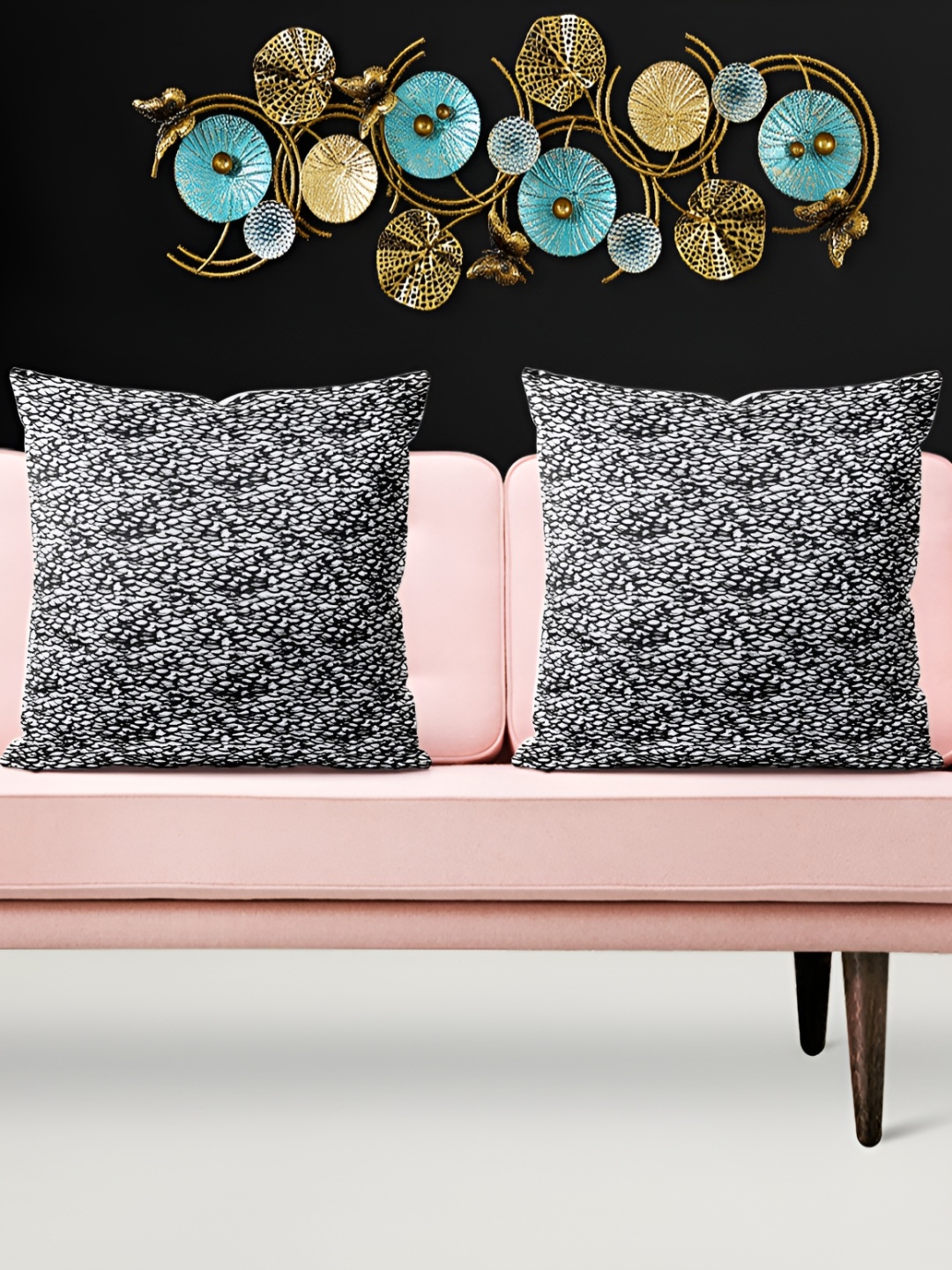 

ArtzFolio Black & White 5 Pieces Abstract Printed Square Cushion Covers