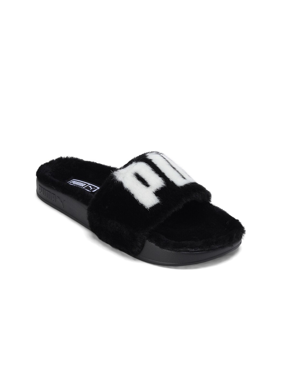 

Puma Women Leadcat 2.0 Fuzz Sliders, Black