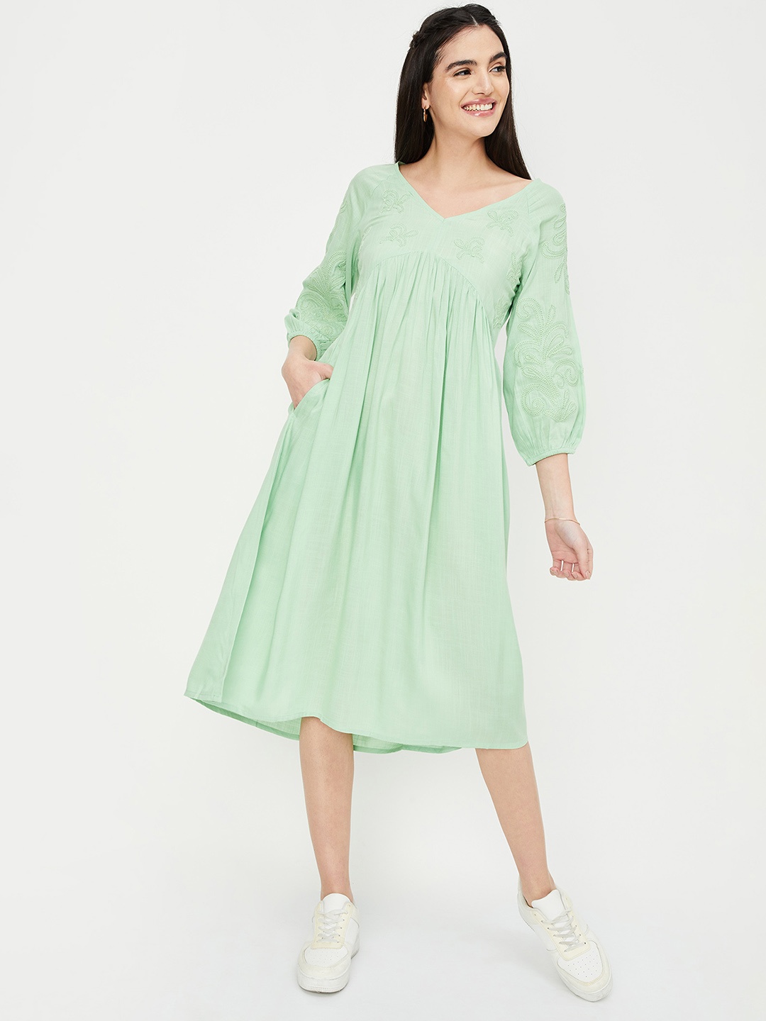 

max Maxi Midi Dress, Green