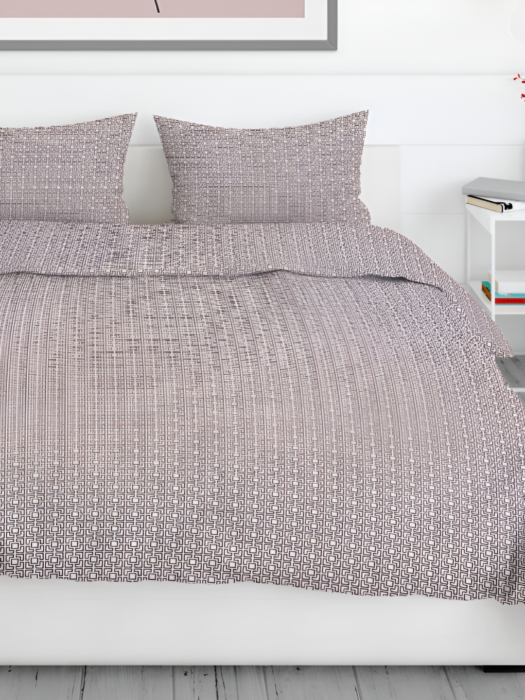 

Aura Maroon 200 TC Queen Bedsheet with 2 Pillow Covers