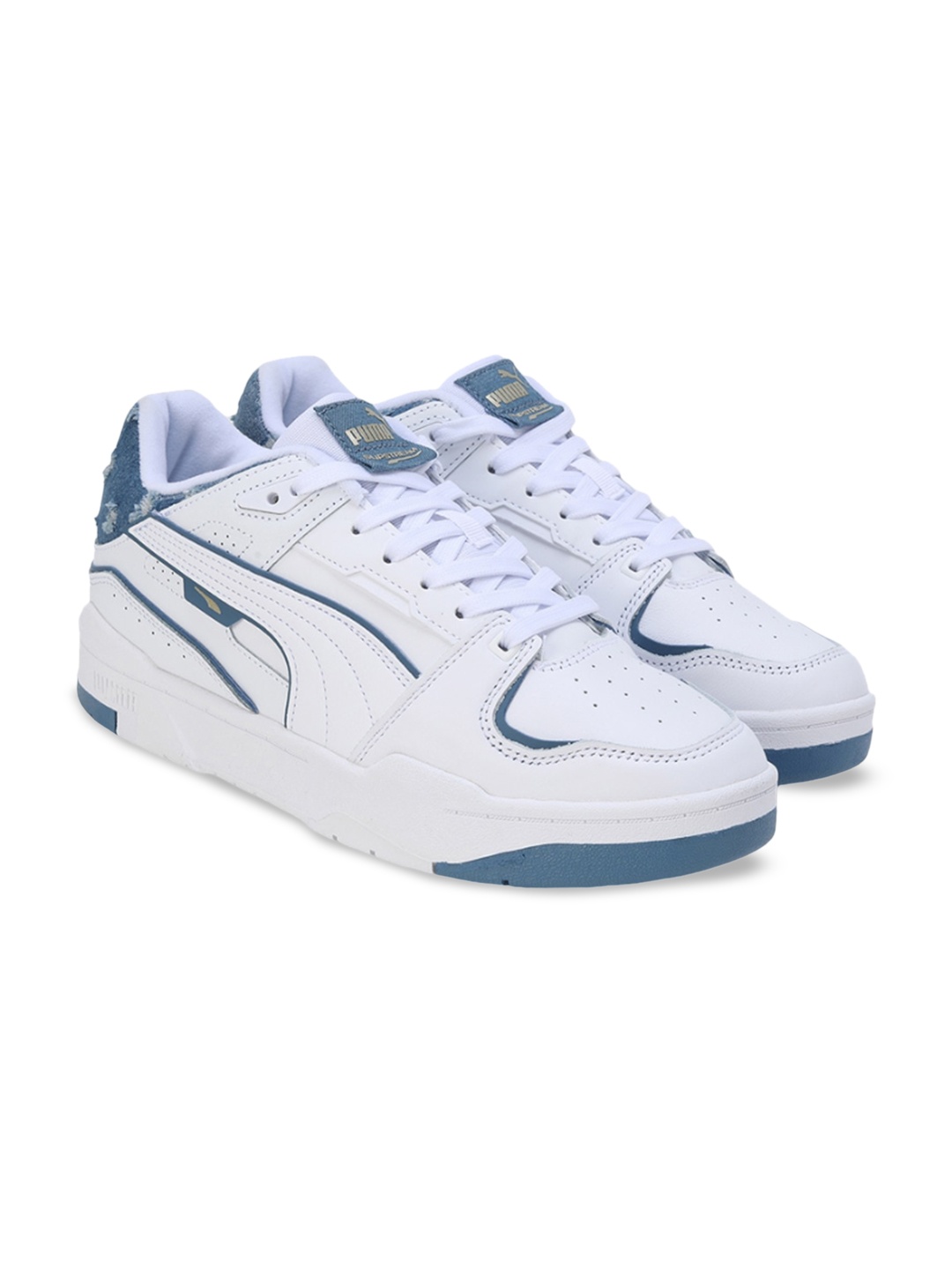 

Puma Unisex Slipstream Bball Denim Sneakers, White