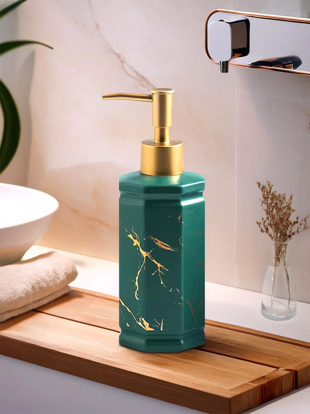 

The Better Home Green Ceramic Soap Dispenser 350ml