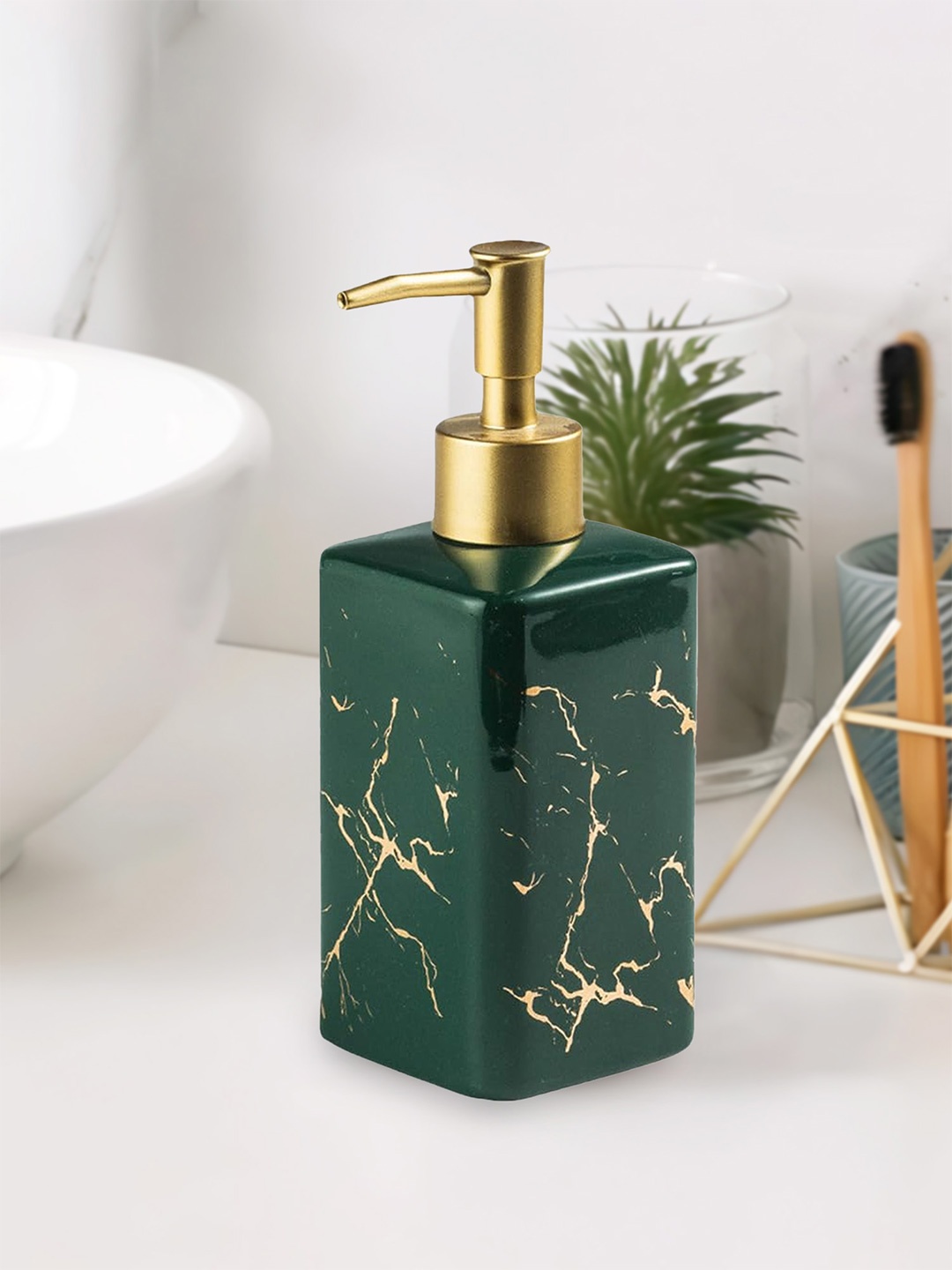 

The Better Home Green Ceramic Soap Dispenser 320 ml