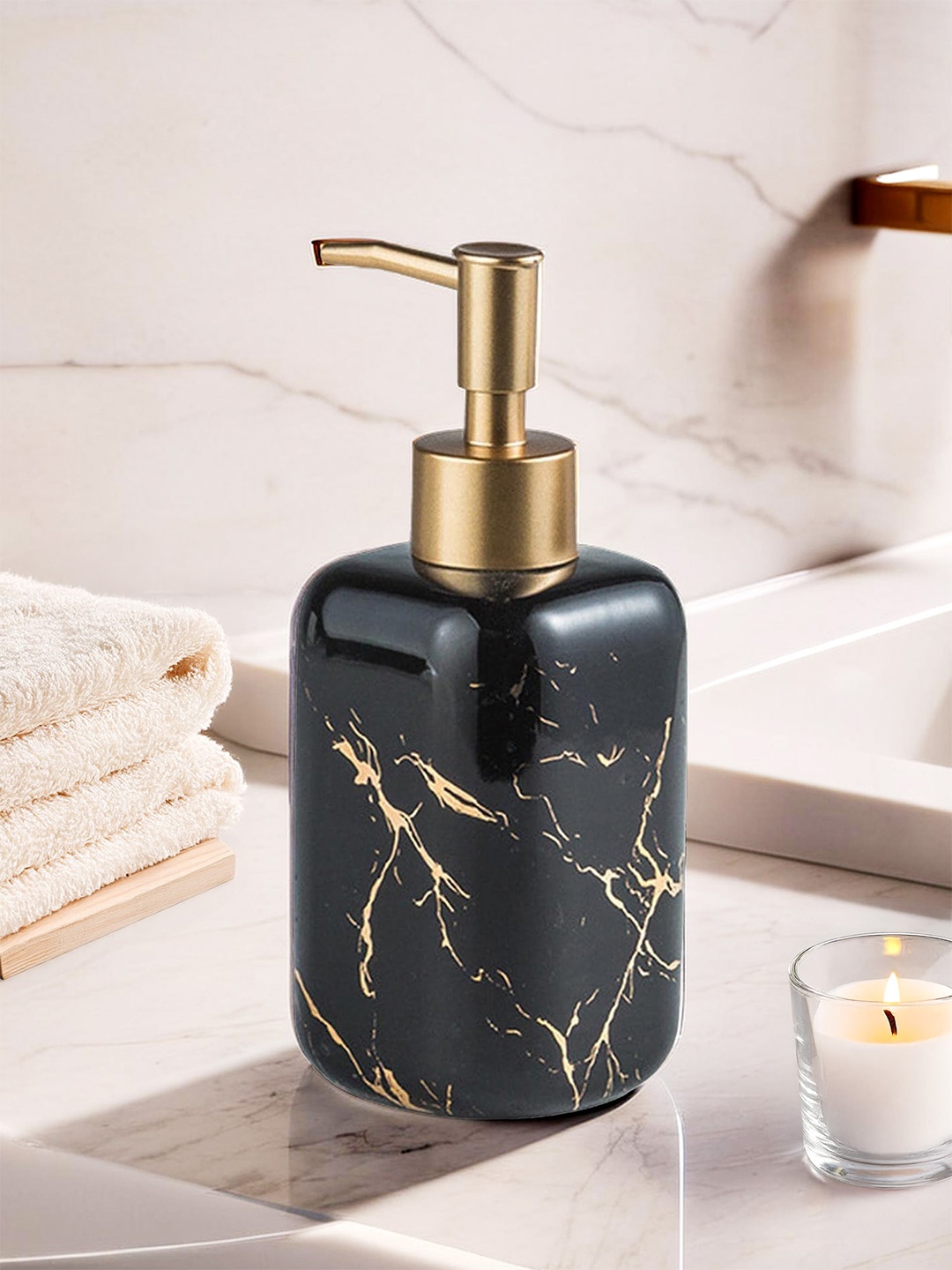 

The Better Home Black Ceramic Soap Dispenser Bottle 300 ml