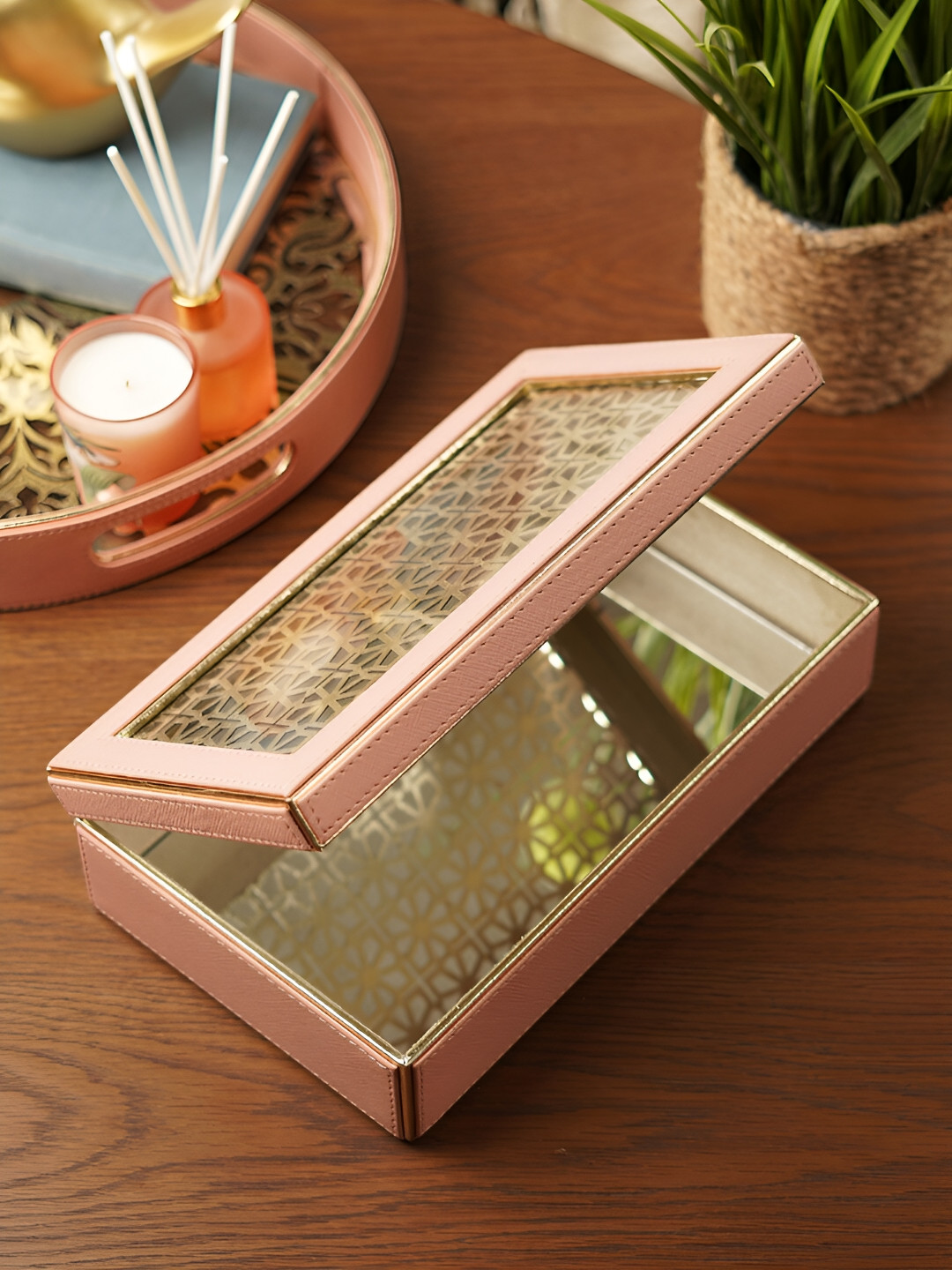 

Pure Home and Living Pink Set of 1 Regular Multi-Utility Organisers