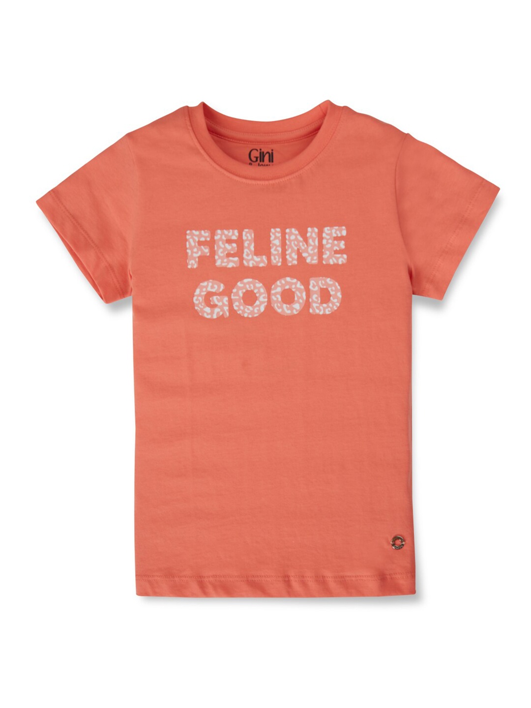 

Gini and Jony Girls Typography Printed Cotton T-shirt, Pink