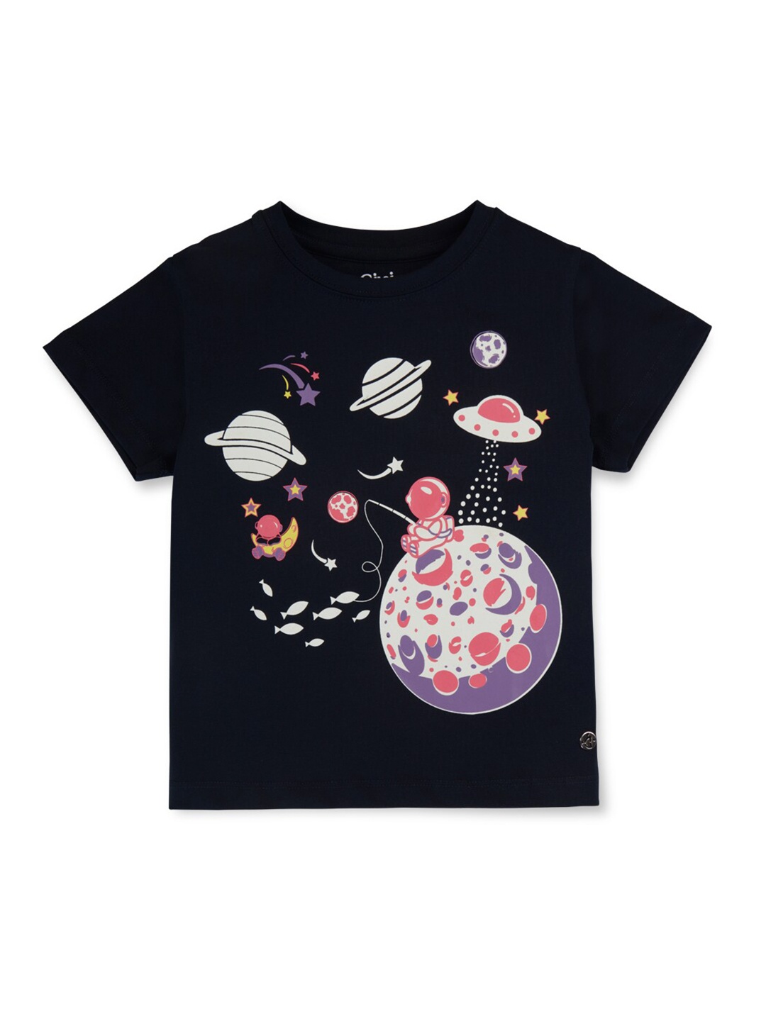 

Gini and Jony Girls Graphic Printed T-shirt, Navy blue
