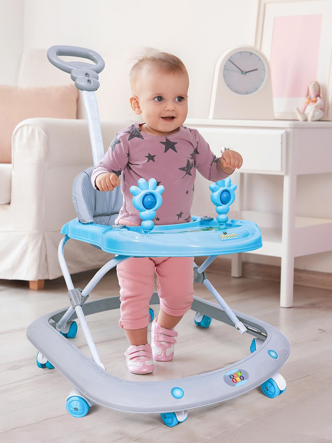 

BeyBee Infants Light-Weight 8 Wheels Walker, Blue