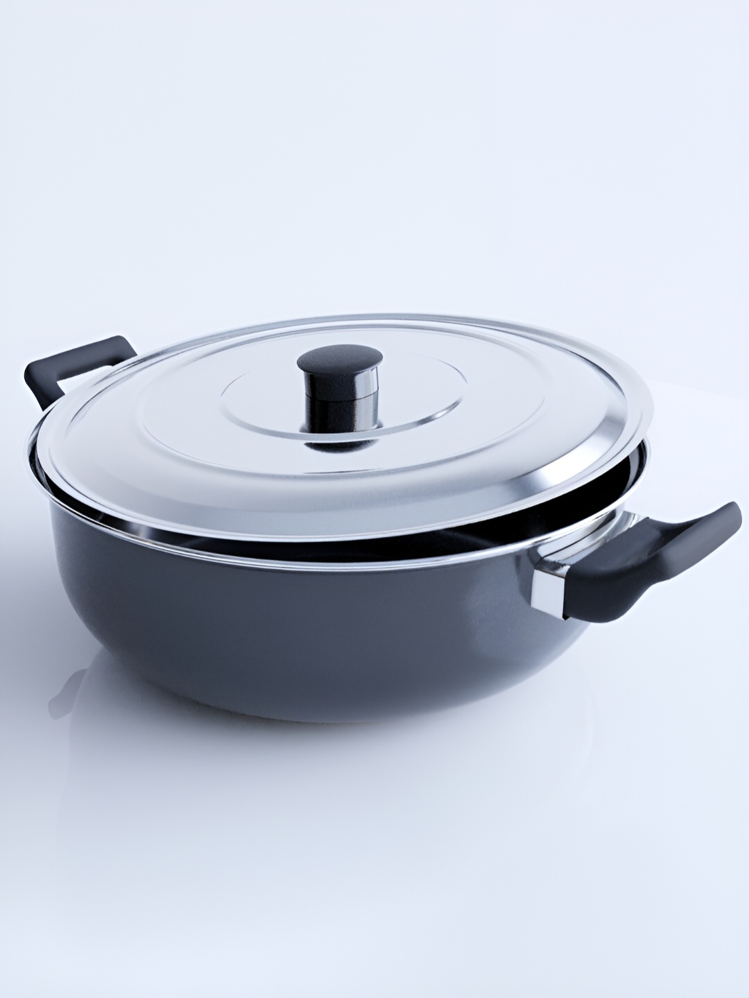 

The Earth Store Black Iron Induction Base Kadhai or Wok