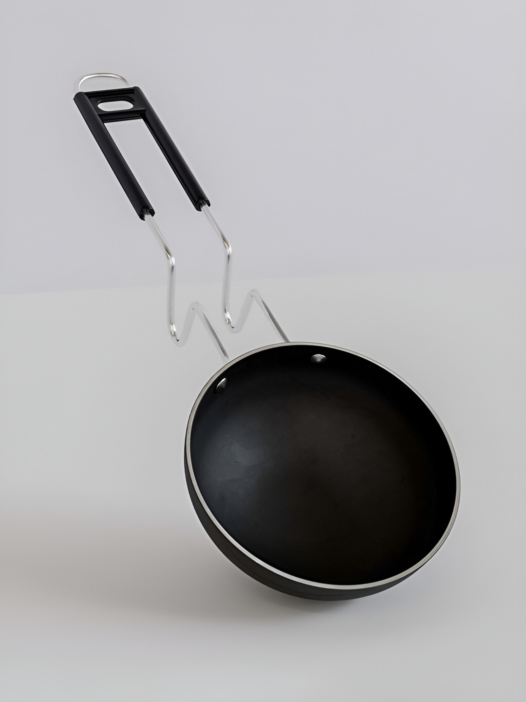

The Earth Store Black Iron Induction Base Tadka Pan