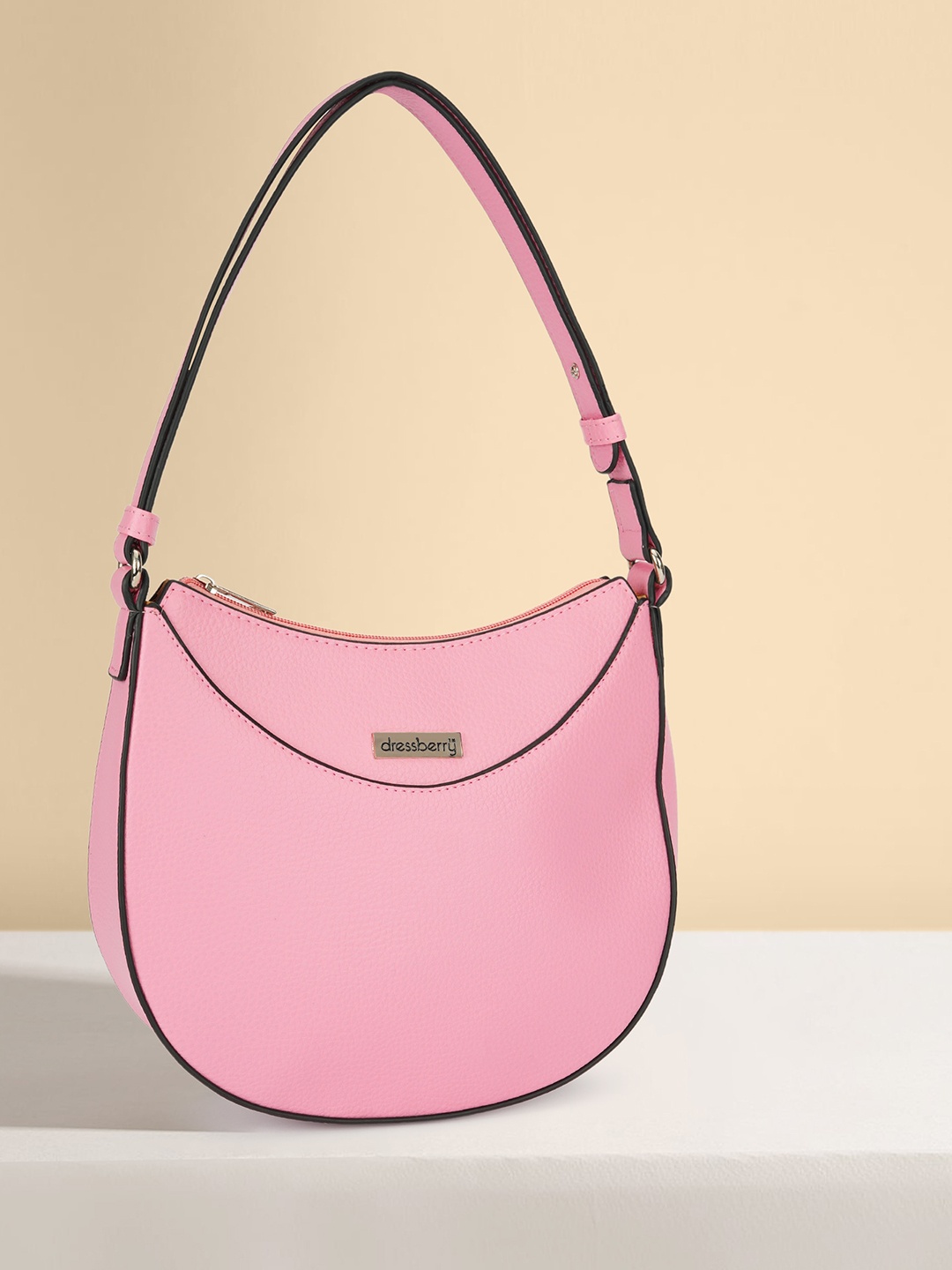 

DressBerry Structured Hobo Bag, Pink