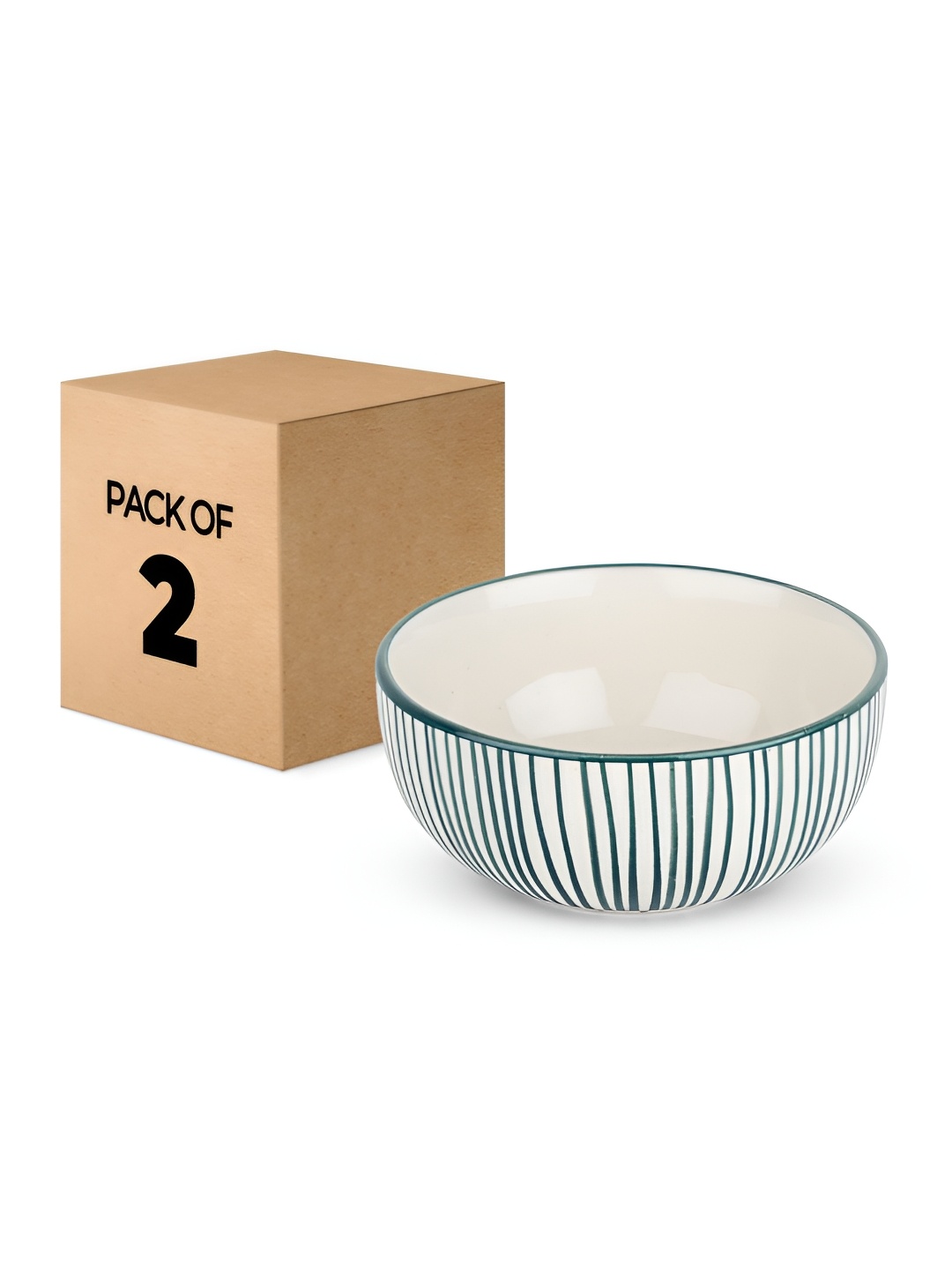 The Better Home White 2 Pieces Ceramic Bowls