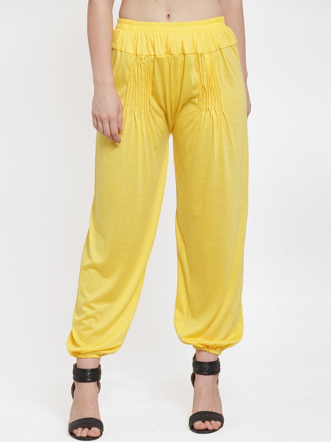 

GRACIT Women Solid Loose-Fit Harem Pants, Yellow