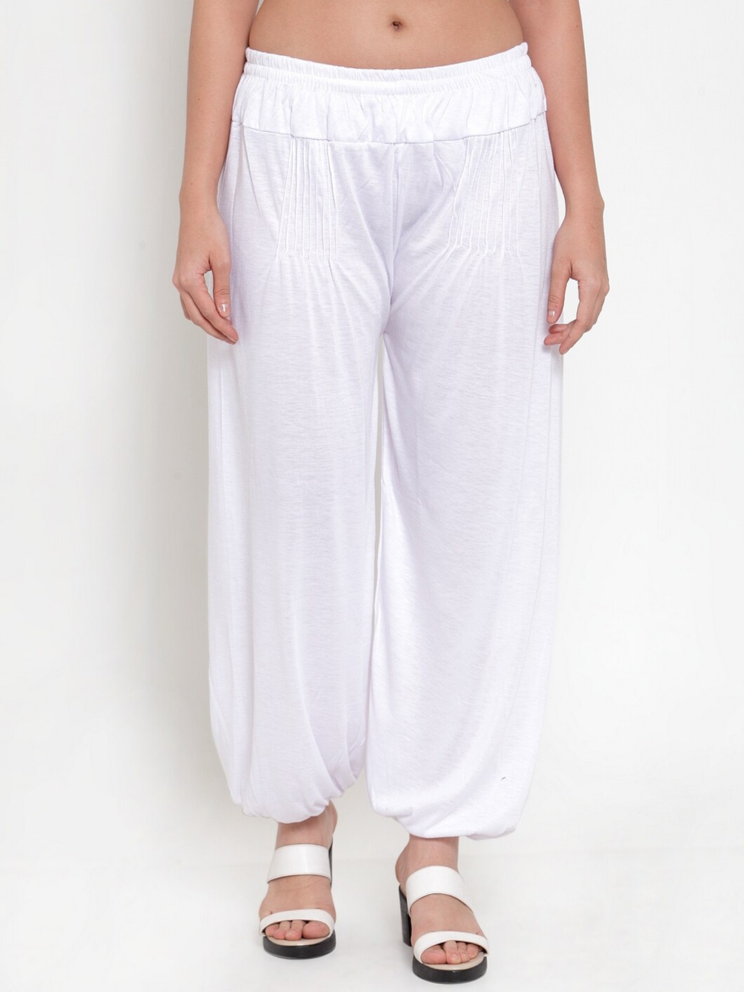 

GRACIT Women Loose-Fit Harem Pants, White