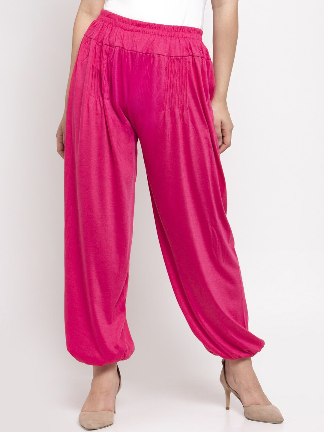 

GRACIT Women Loose-Fit Harem Pants, Pink