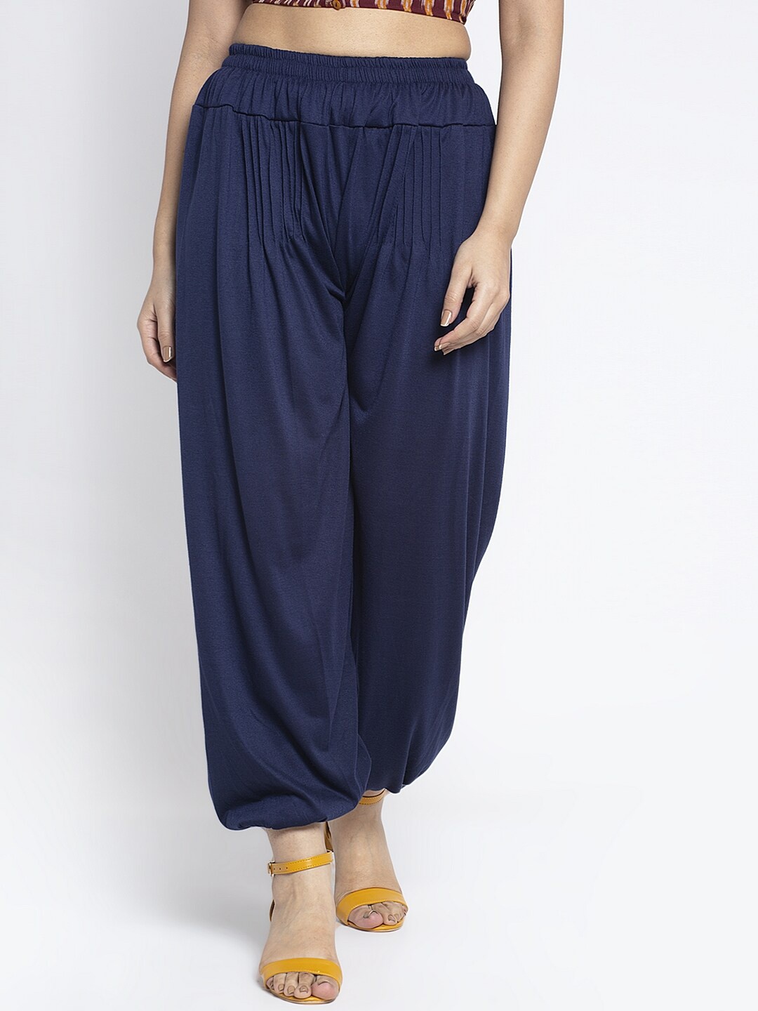 

GRACIT Women Loose-Fit Harem Pants, Navy blue