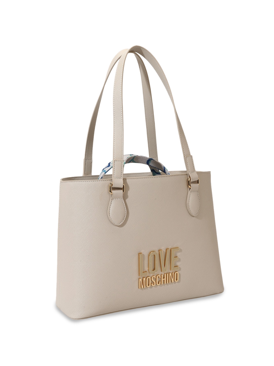

LOVE MOSCHINO Structured Tote Bag, Beige