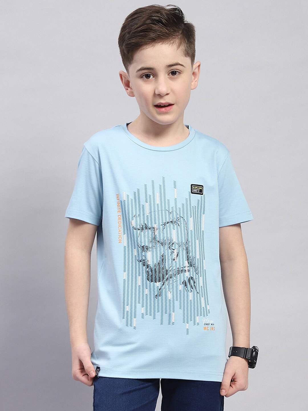 

Monte Carlo Boys Graphic Printed T-shirt, Blue