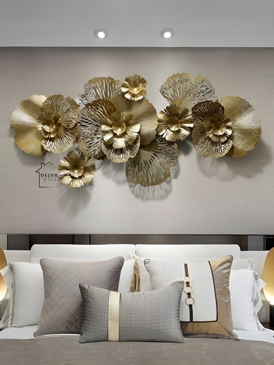 

DECOR WISHES Gold Toned Flower Fantasy Hanging Wall Decor