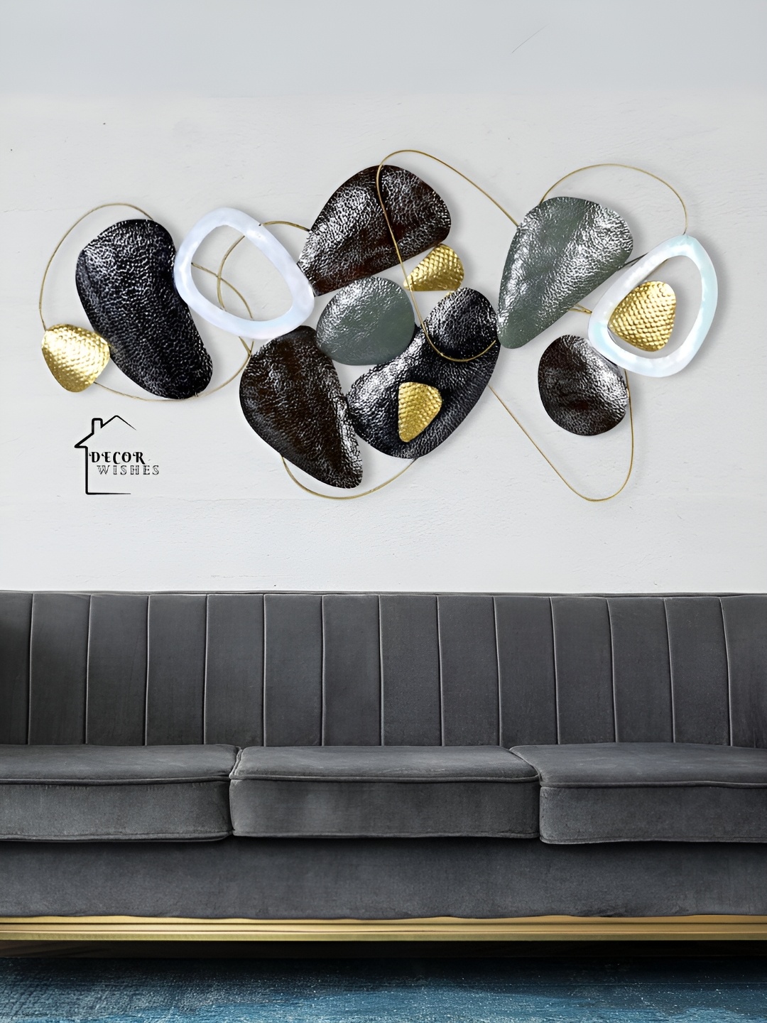 

DECOR WISHES Beige & Grey Sea Stone Hanging Wall Decor