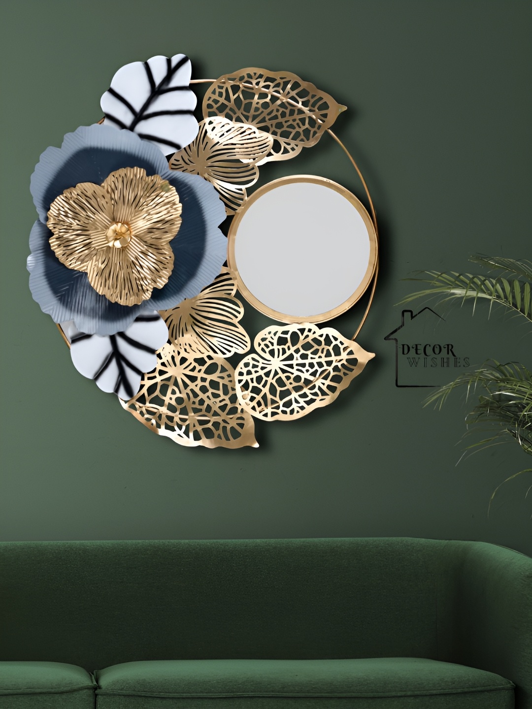 

DECOR WISHES Blue & Beige Flower Hanging Wall Decor