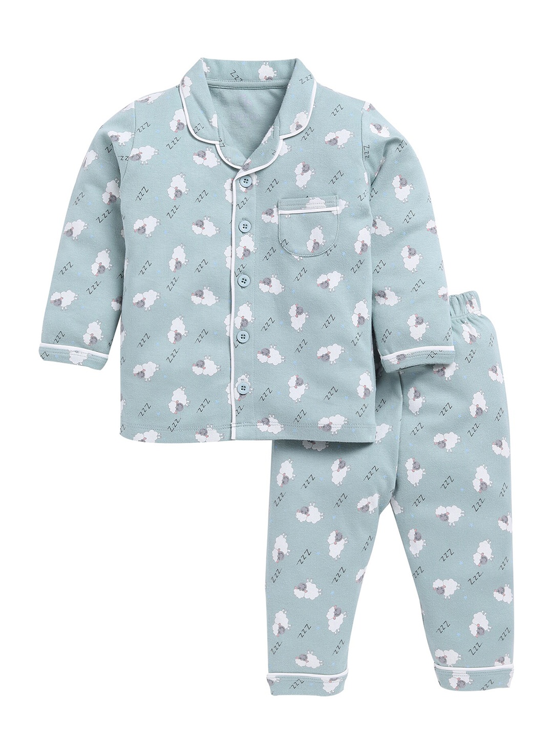 

BABY GO Boys Printed T-shirt with Pyjamas, Green