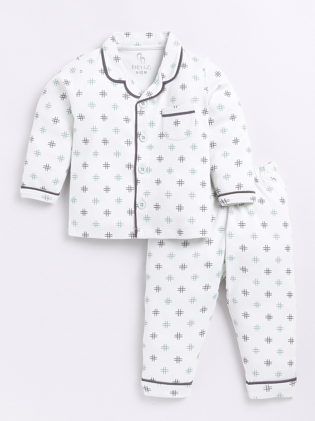 

BABY GO Boys Printed T-shirt with Pyjamas, Olive