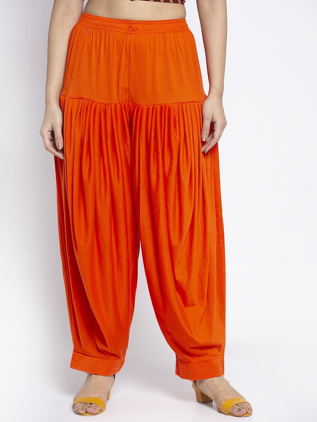 

GRACIT Loose-Fit Mid-Rise Patiala, Orange