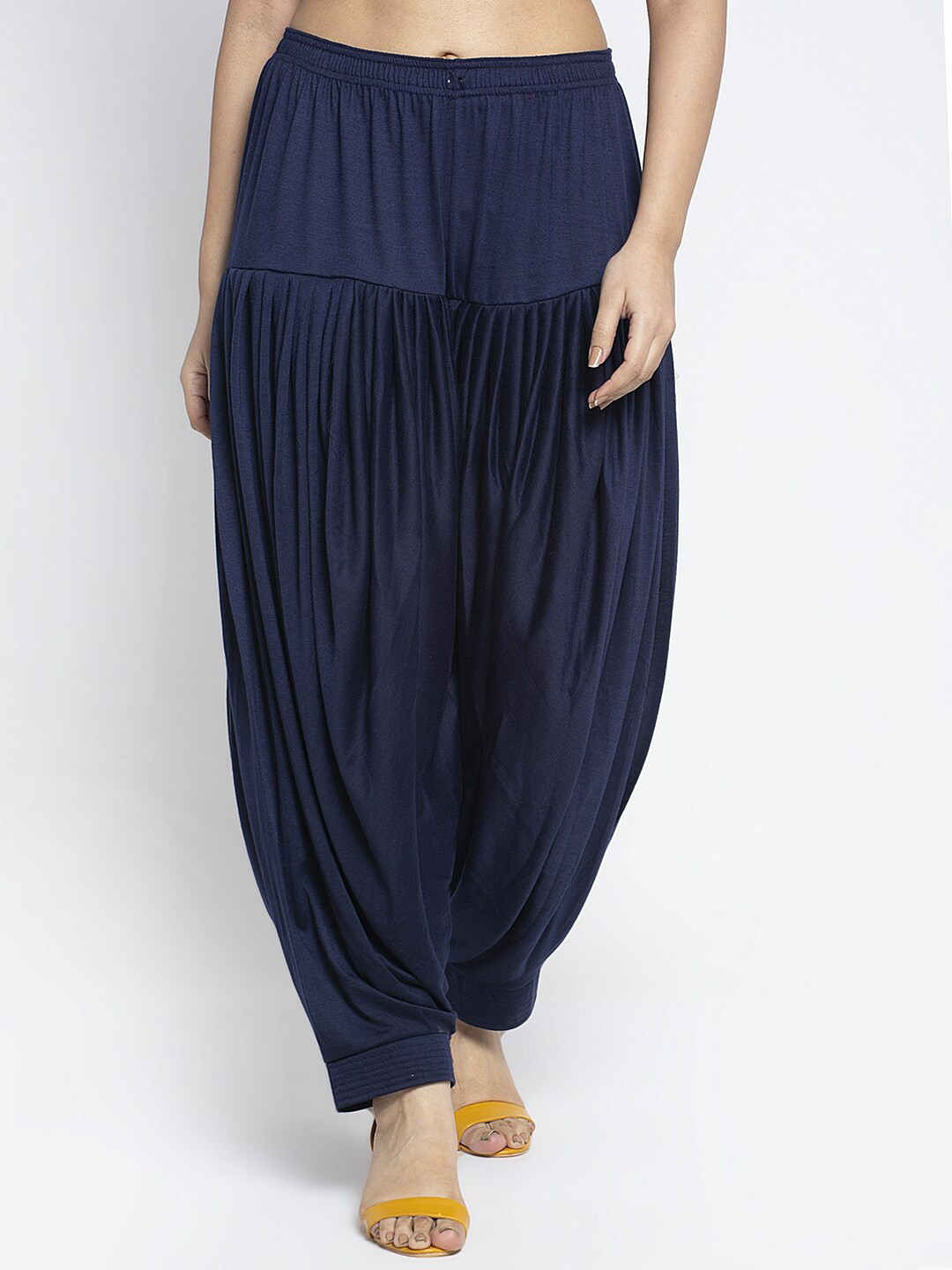 

GRACIT Loose-Fit Mid-Rise Patiala, Navy blue