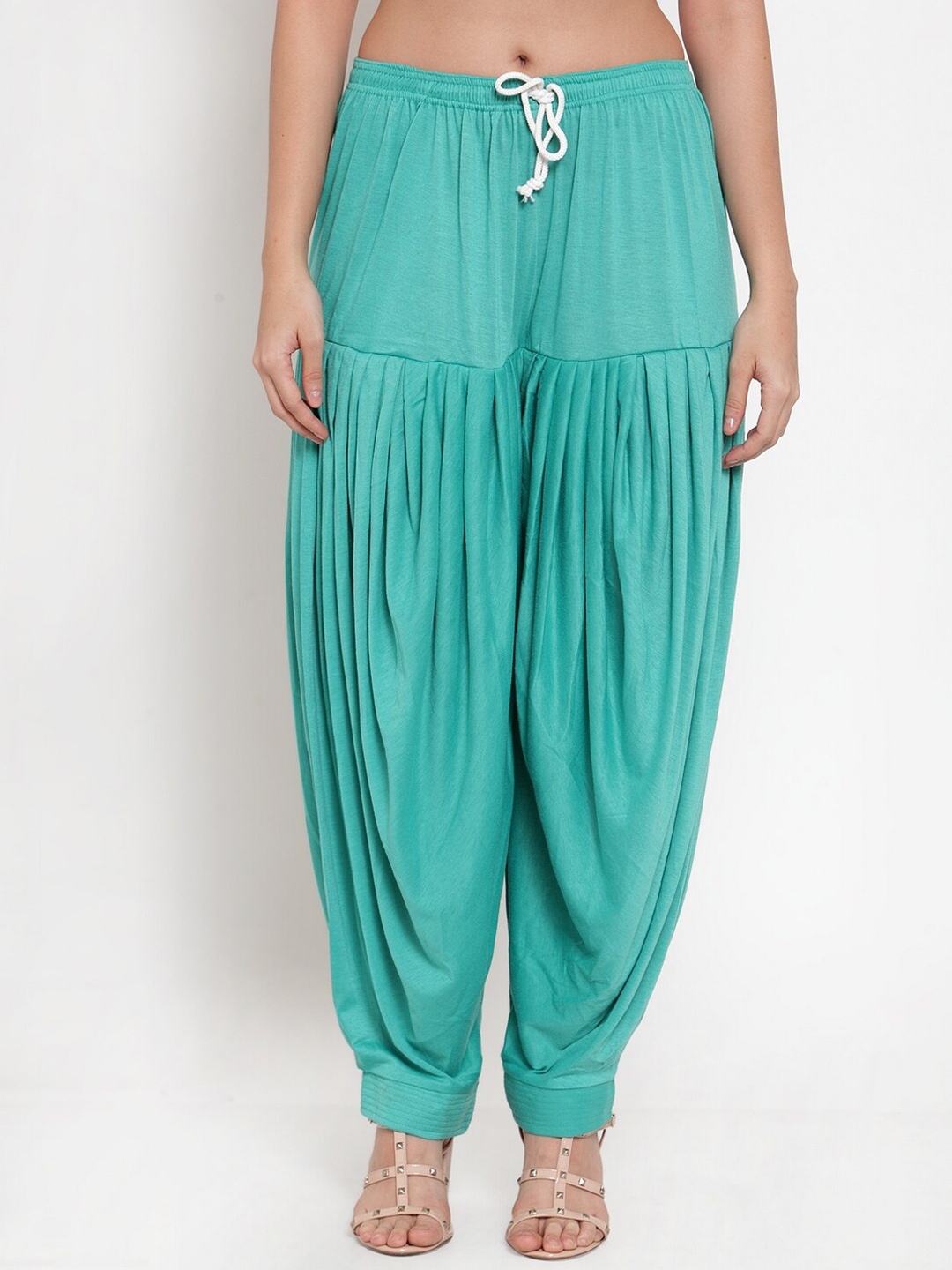 

GRACIT Loose-Fit Mid-Rise Patiala, Turquoise blue