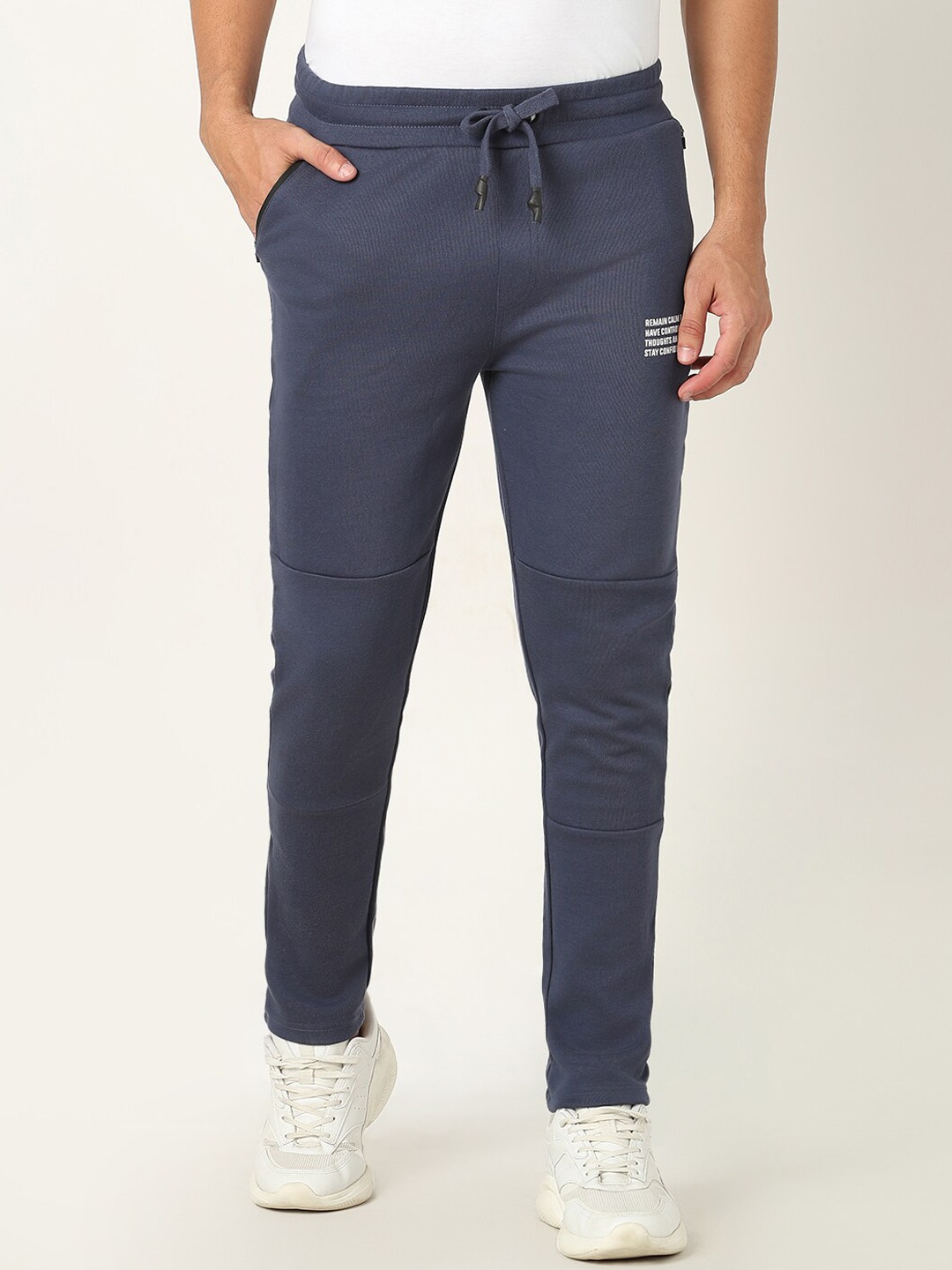 

R&B Women Slim Fit Cotton Trousers, Blue
