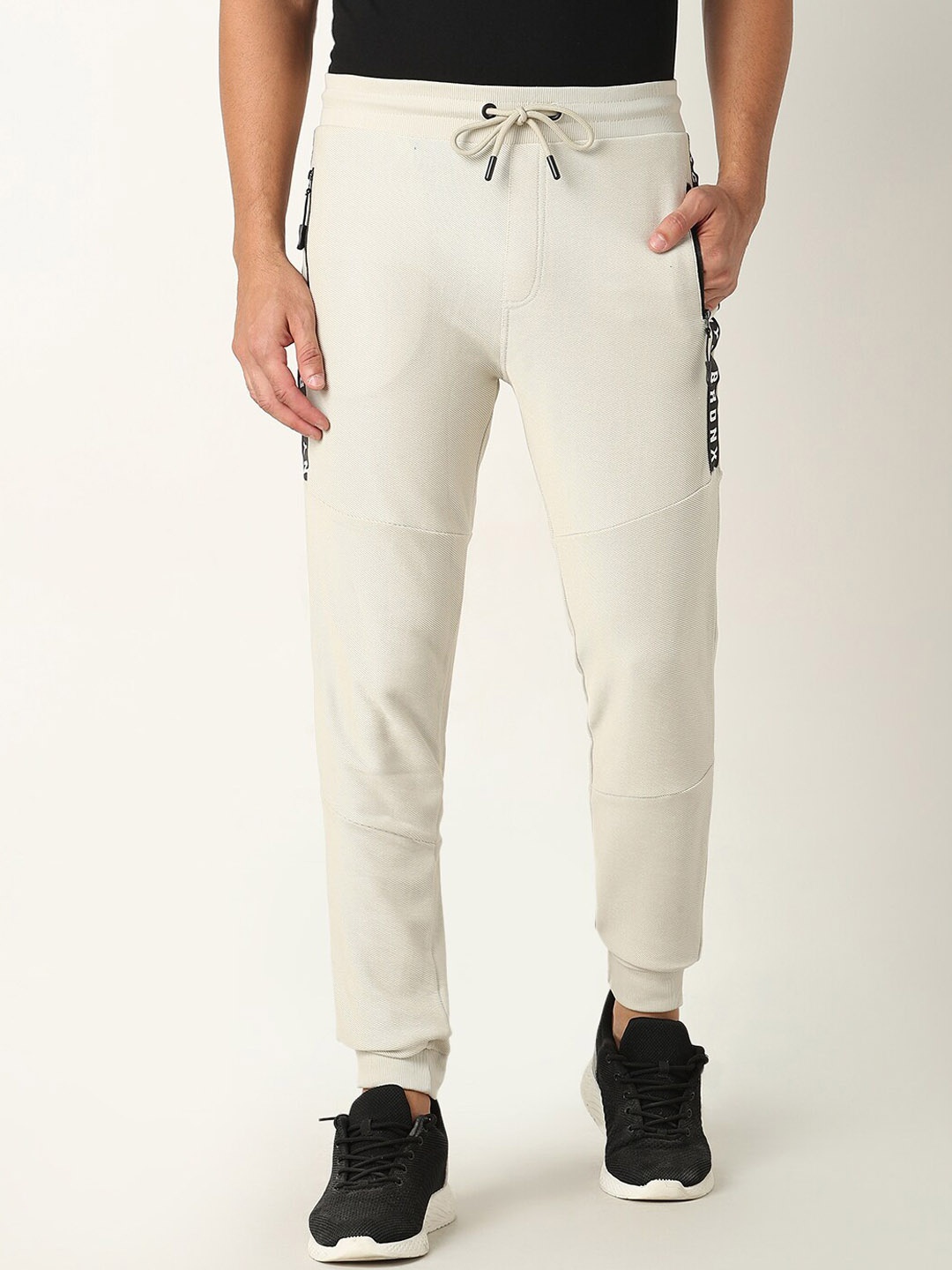 

R&B Women Mid-Rise Cotton Chinos Jogger, Beige
