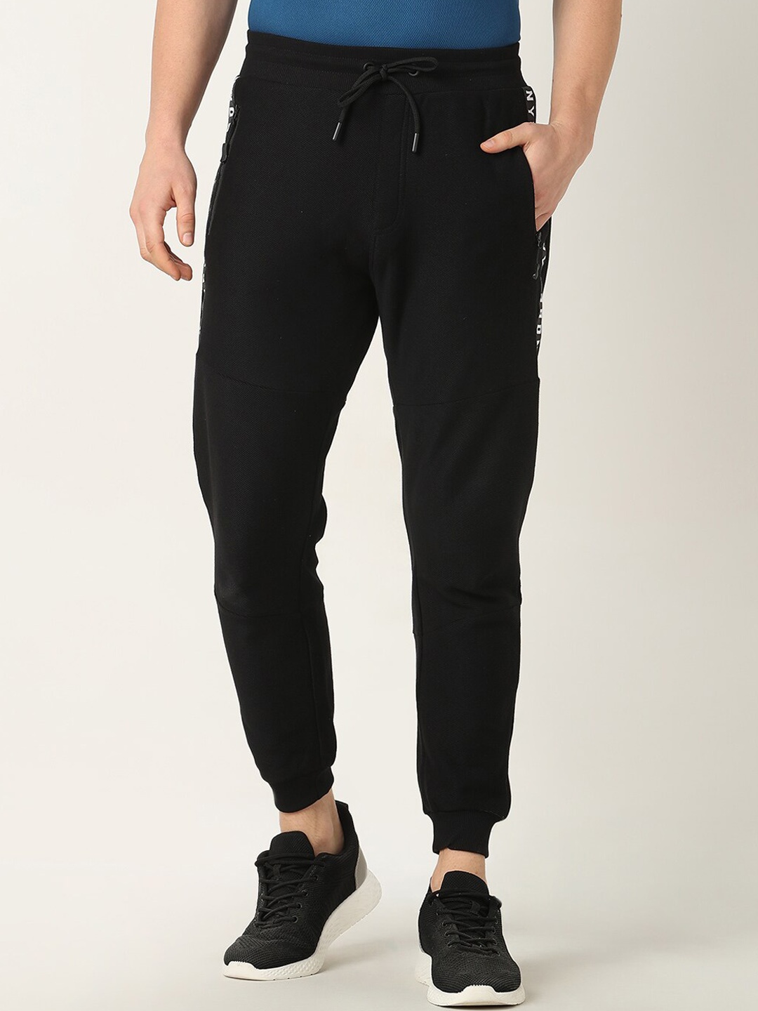 

R&B Women Mid-Rise Cotton Jogger, Blue