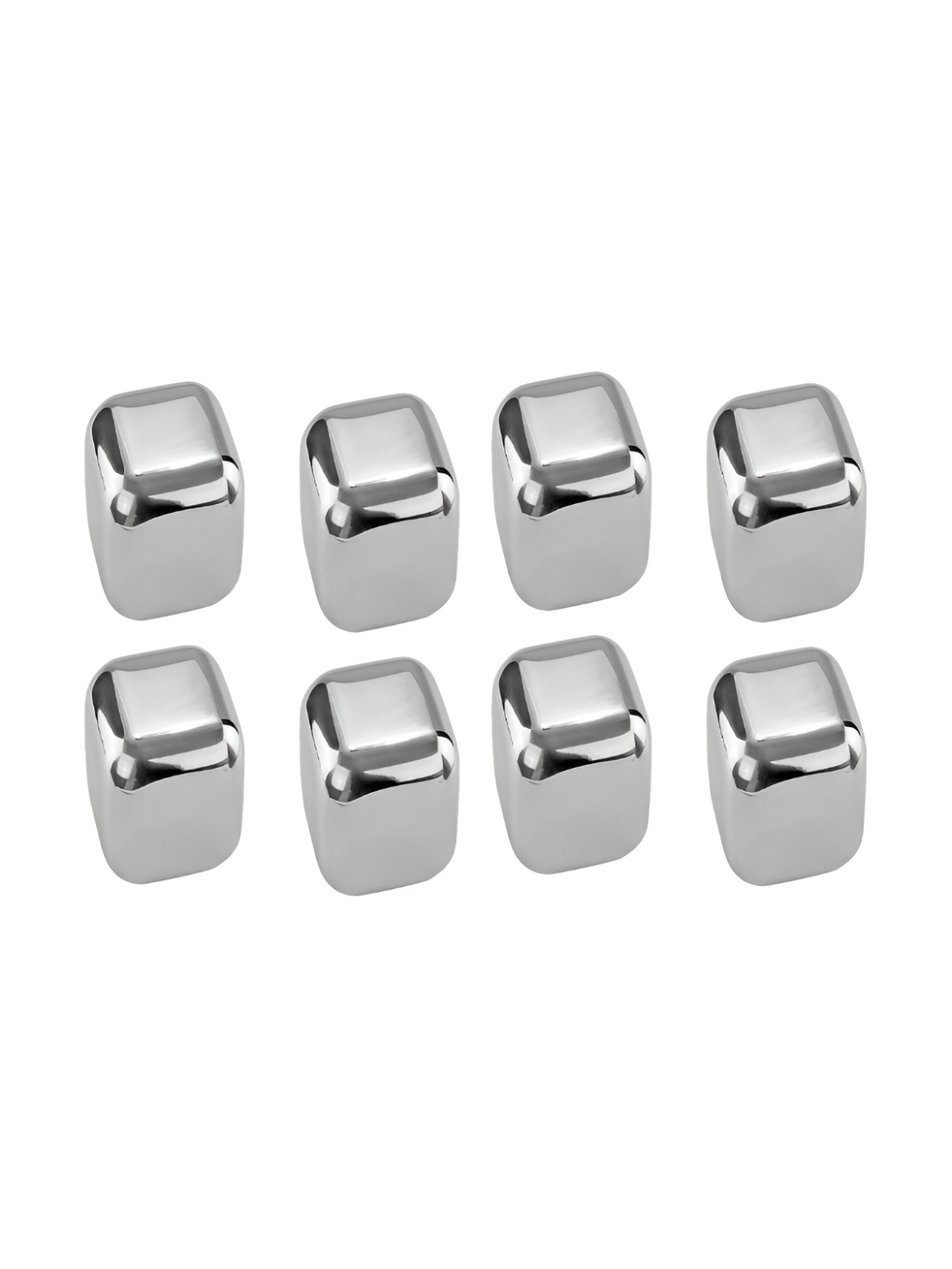 

HAZEL Silver-Toned 8Pcs Stainless Steel Reusable Ice Cubes